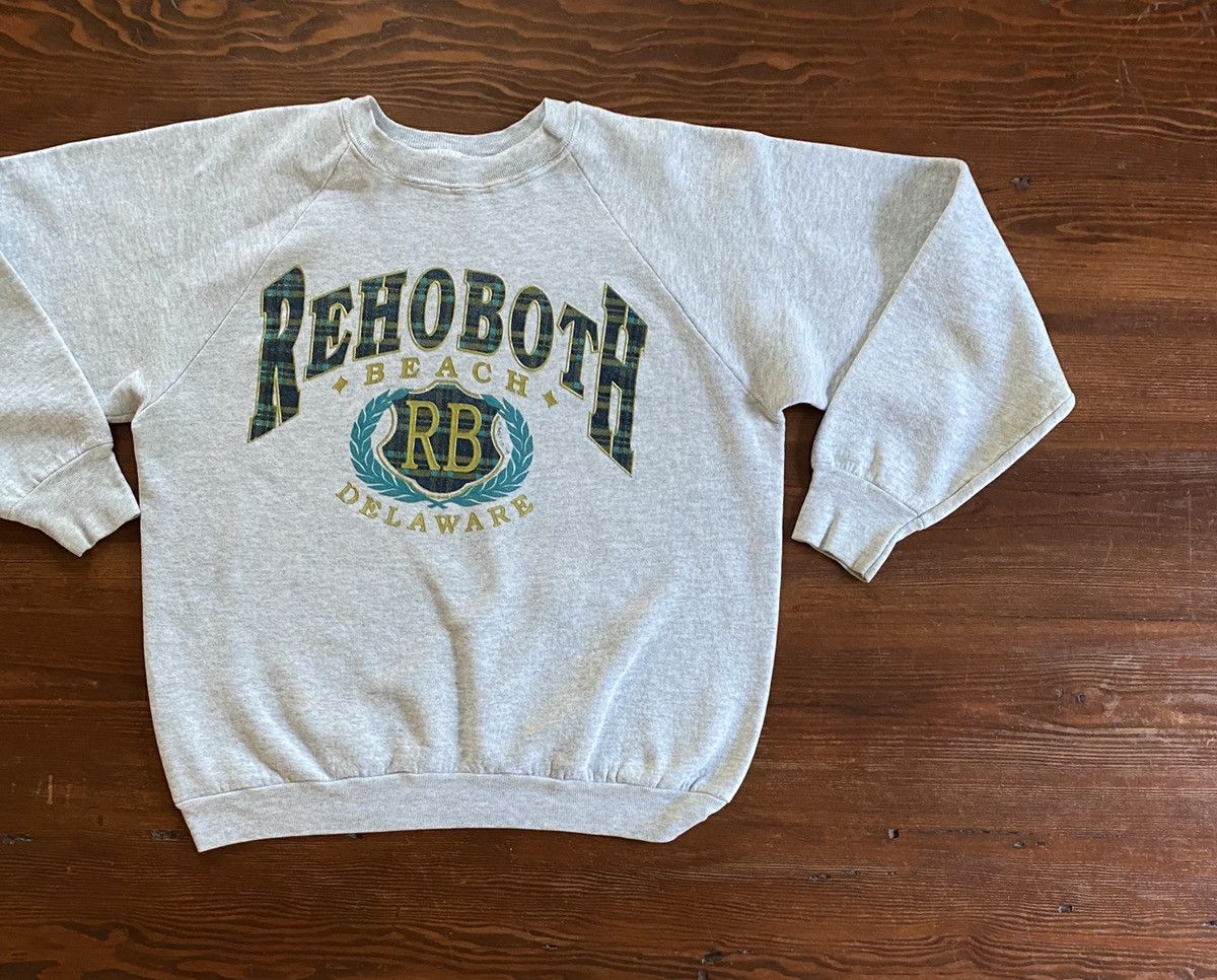 Fruit Of The Loom Vintage 90’s Rehoboth Delaware Raglan Crewneck Sweatshirt Size US M / EU 48-50 / 2 - 1 Thumbnail
