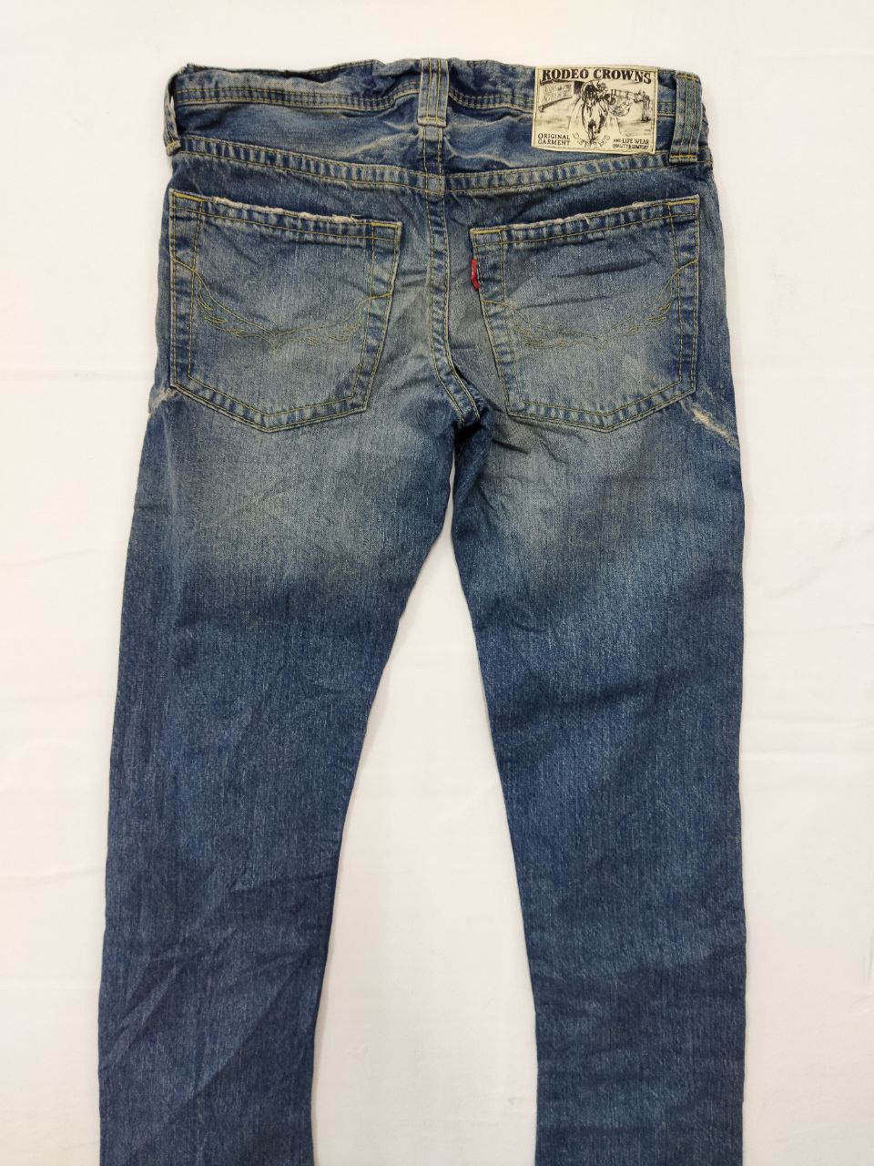 Japanese Brand Japanese Brand RODEO CROWNS Low Rise Distressed Jeans Size 27" / US 4 / IT 40 - 7 Thumbnail