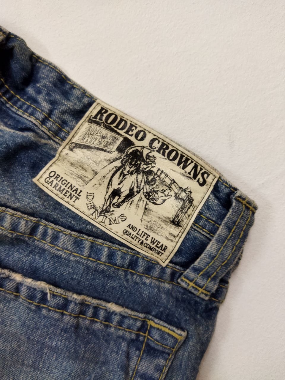 Japanese Brand Japanese Brand RODEO CROWNS Low Rise Distressed Jeans Size 27" / US 4 / IT 40 - 3 Thumbnail