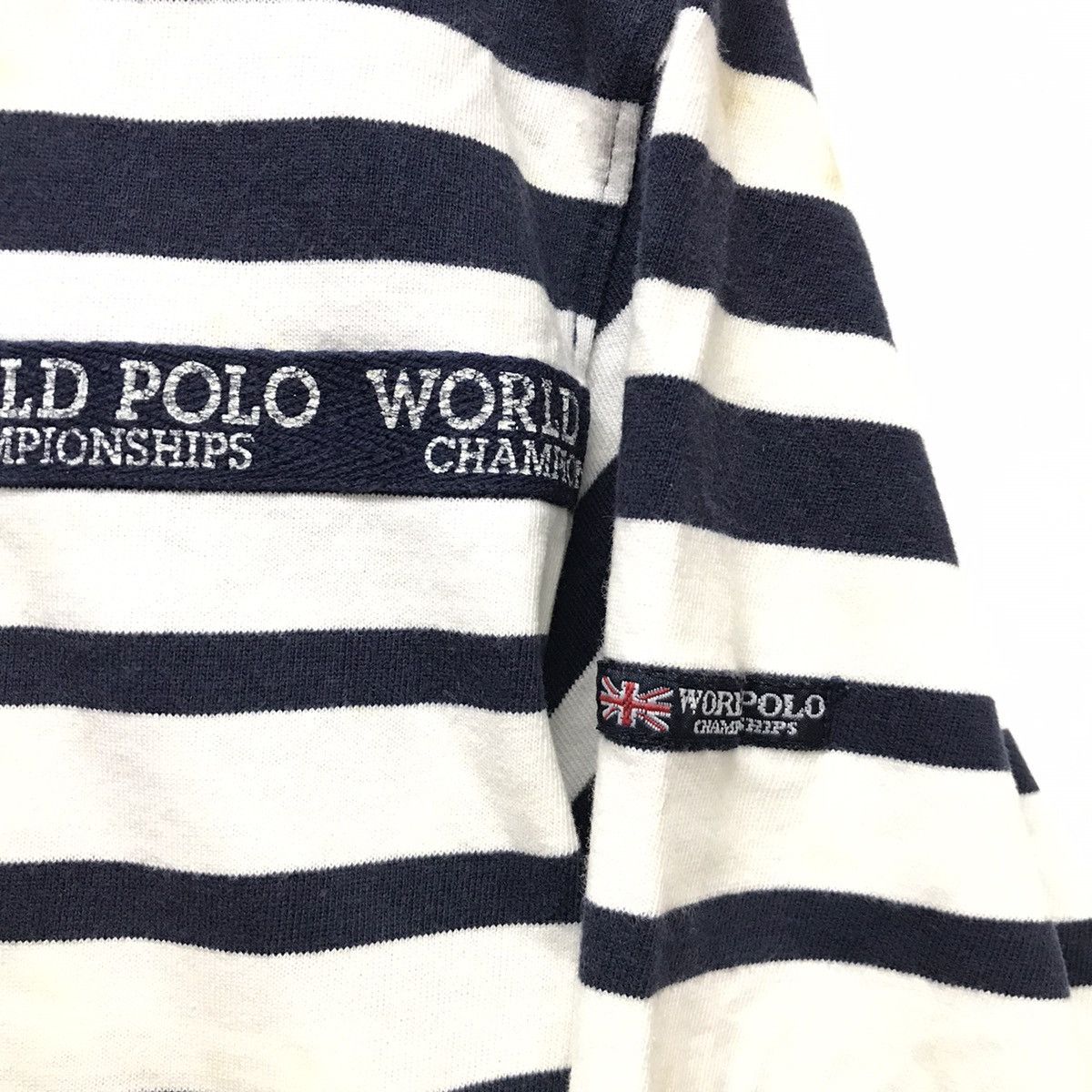 Beverly Hills Polo Club × U.S. Polo Assn. Vintage World Polo Long Sleeve Shirt Polo Striped Design Size US M / EU 48-50 / 2 - 4 Thumbnail