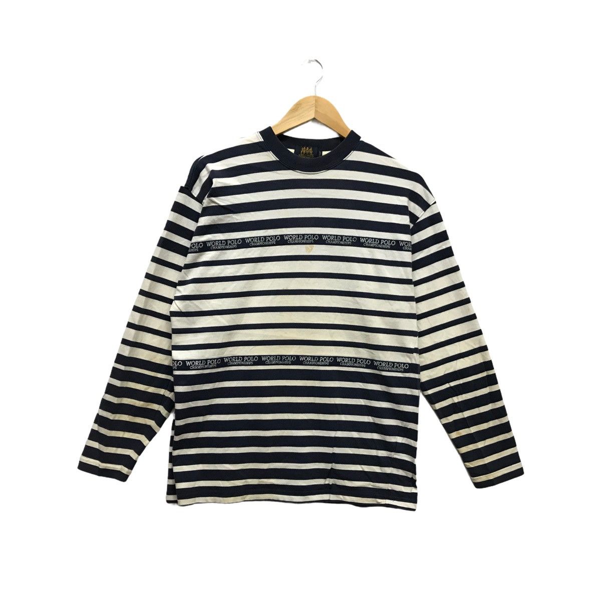 Beverly Hills Polo Club × U.S. Polo Assn. Vintage World Polo Long Sleeve Shirt Polo Striped Design Size US M / EU 48-50 / 2 - 1 Thumbnail