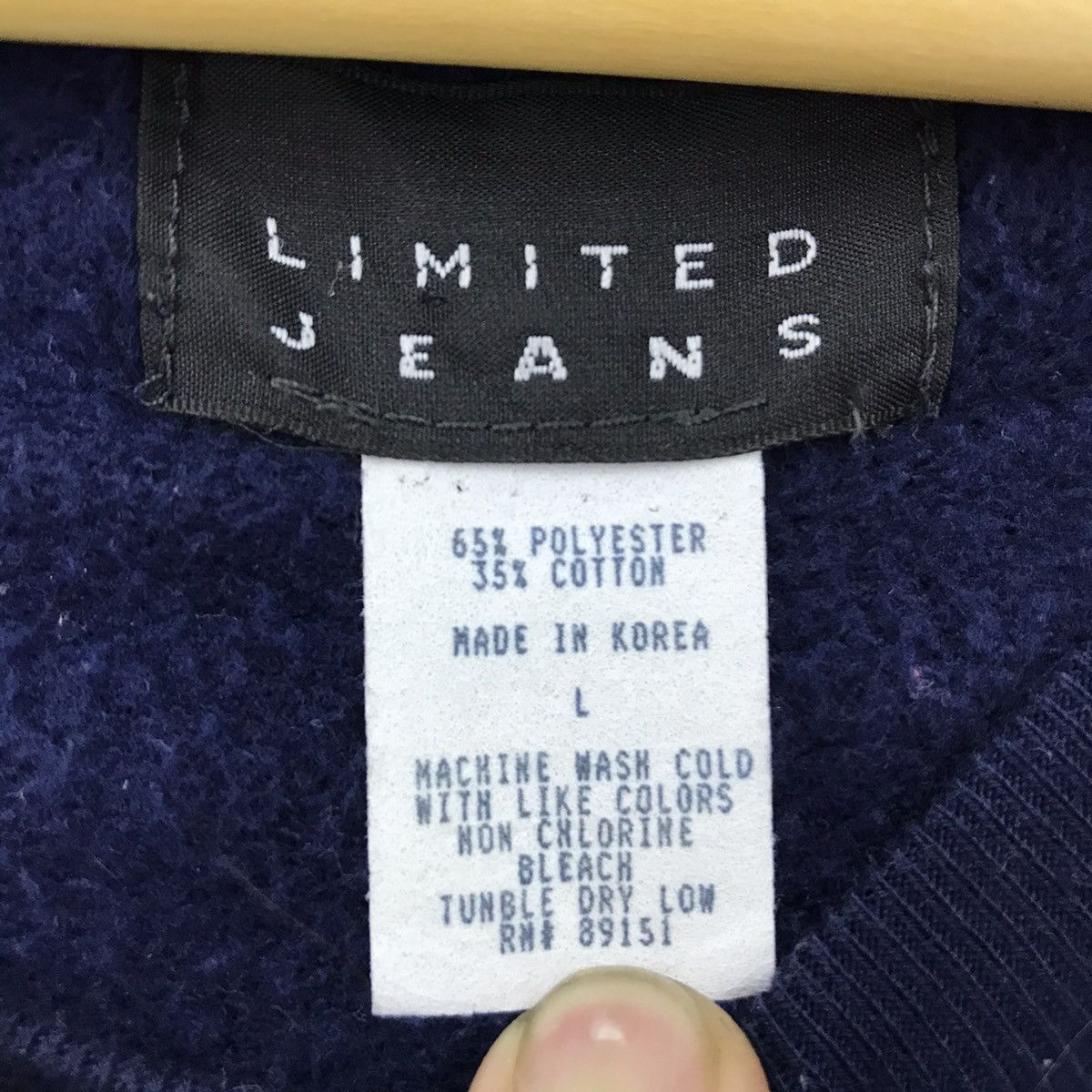 Japanese Brand × Vintage Vintage Limited Jeans Sweatshirt Pullover Jumper Size US L / EU 52-54 / 3 - 7 Thumbnail