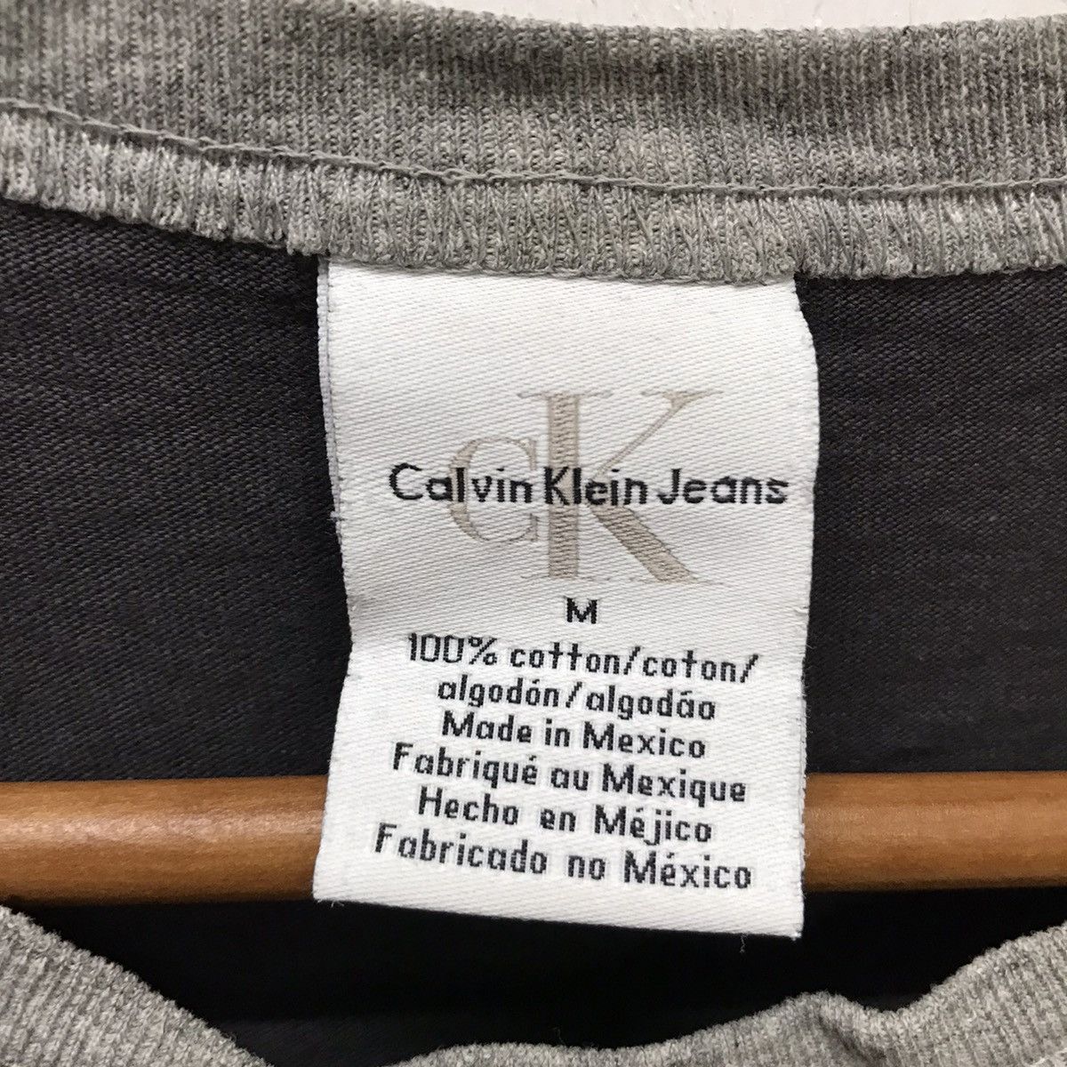 Calvin Klein Vintage Calvin Klein Tee Shirt Big Logo Spellout CK Jeans Size US M / EU 48-50 / 2 - 5 Thumbnail