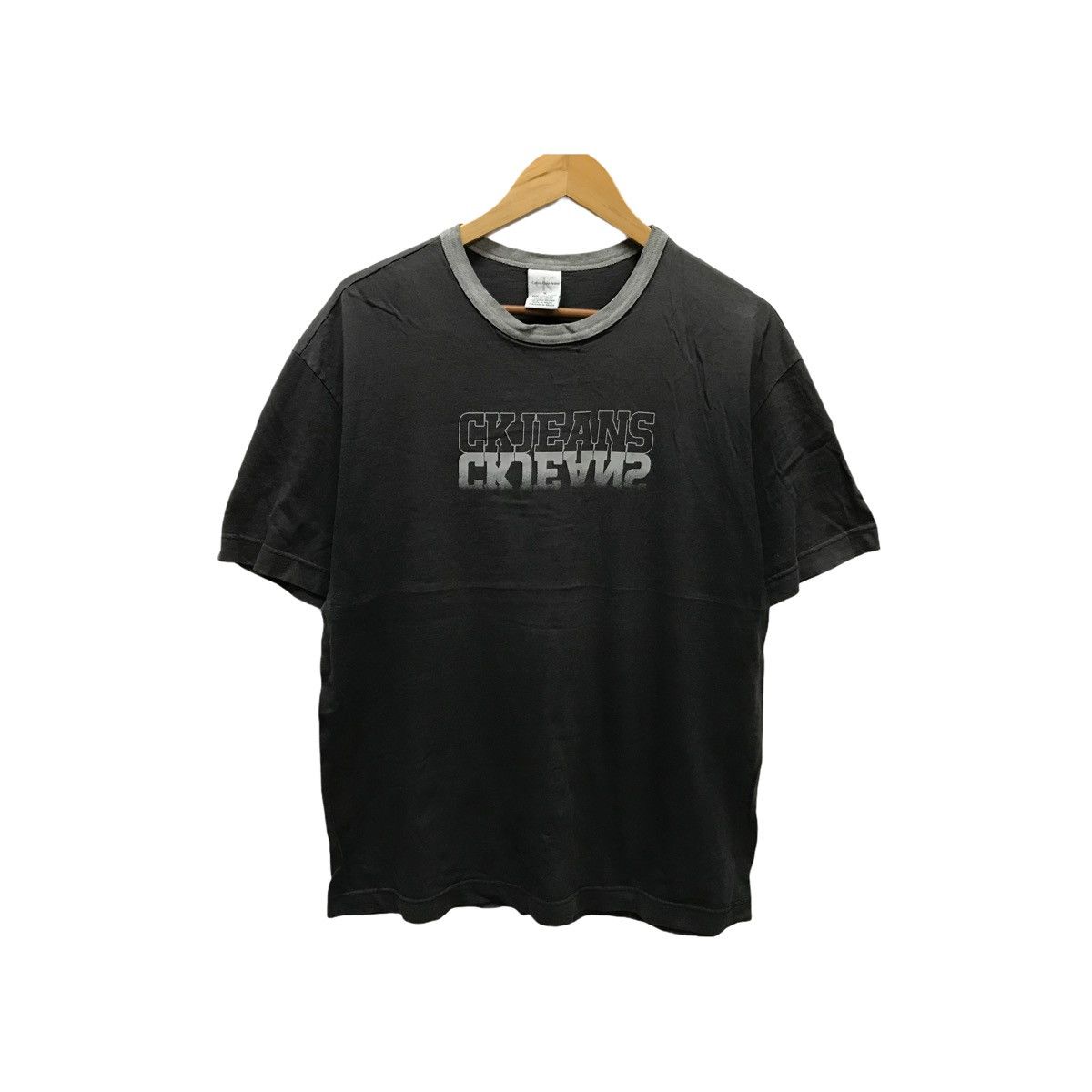 Calvin Klein Vintage Calvin Klein Tee Shirt Big Logo Spellout CK Jeans Size US M / EU 48-50 / 2 - 1 Thumbnail