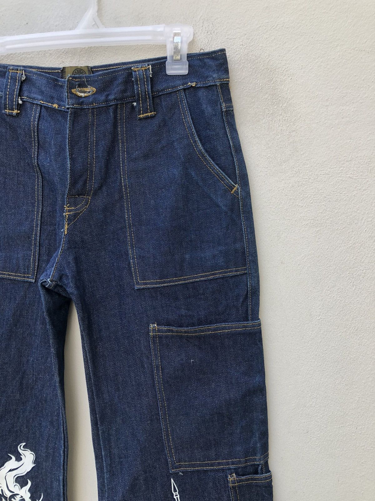 Vintage Vintage SHANIT CORE Japan Cargo Wide Leg Denim Jeans Size US 29 - 11 Thumbnail