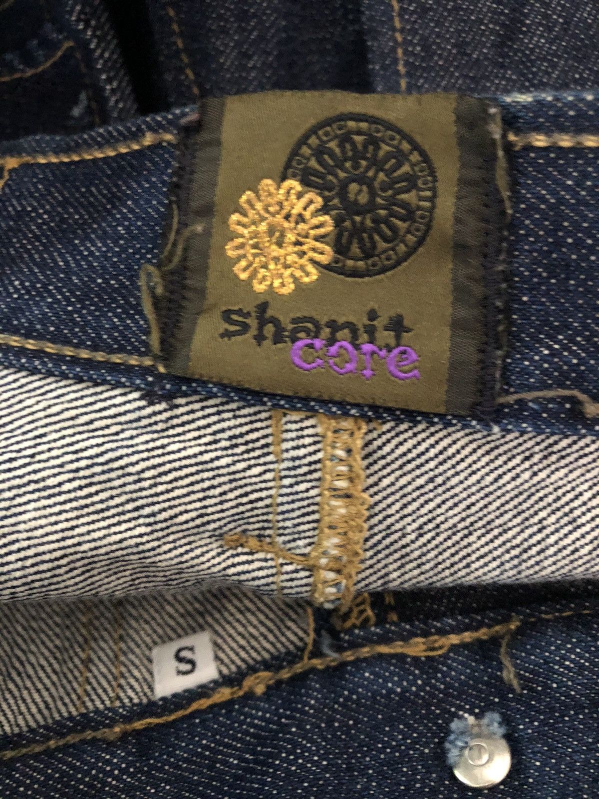 Vintage Vintage SHANIT CORE Japan Cargo Wide Leg Denim Jeans Size US 29 - 24 Thumbnail