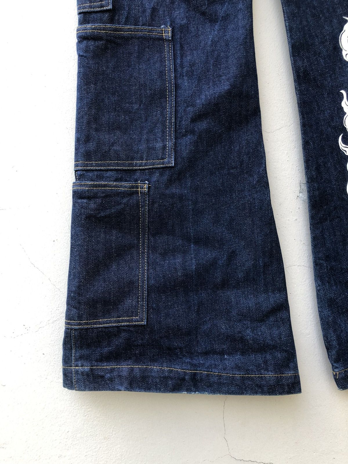 Vintage Vintage SHANIT CORE Japan Cargo Wide Leg Denim Jeans Size US 29 - 18 Thumbnail