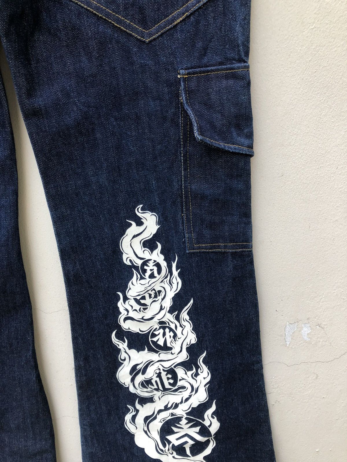 Vintage Vintage SHANIT CORE Japan Cargo Wide Leg Denim Jeans Size US 29 - 22 Thumbnail