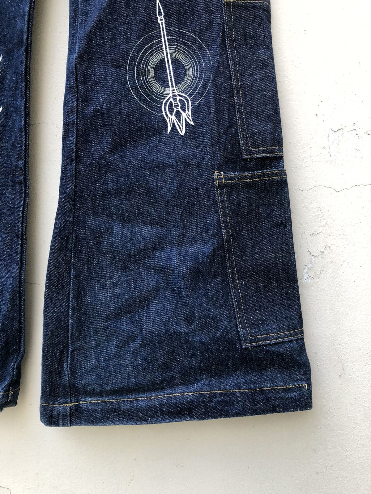 Vintage Vintage SHANIT CORE Japan Cargo Wide Leg Denim Jeans Size US 29 - 13 Thumbnail