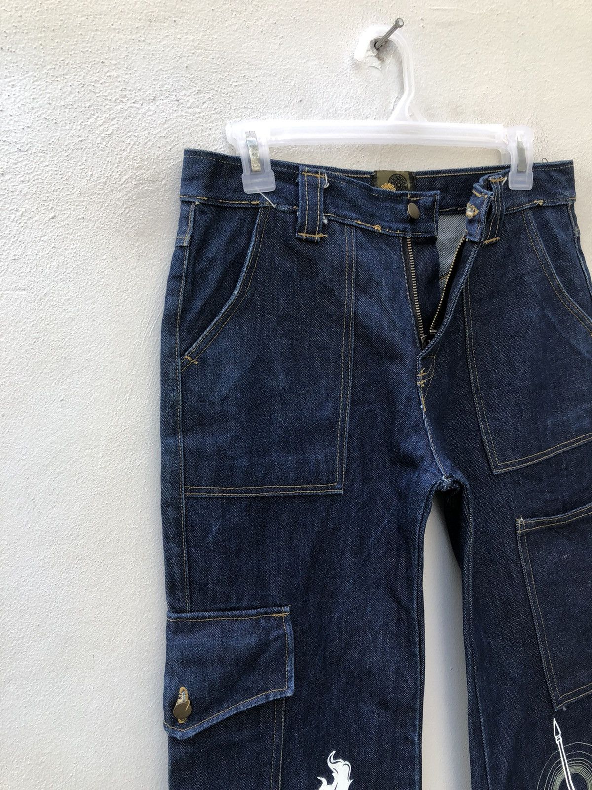 Vintage Vintage SHANIT CORE Japan Cargo Wide Leg Denim Jeans Size US 29 - 8 Thumbnail