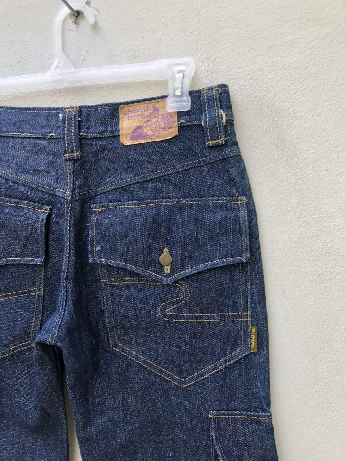 Vintage Vintage SHANIT CORE Japan Cargo Wide Leg Denim Jeans Size US 29 - 19 Thumbnail