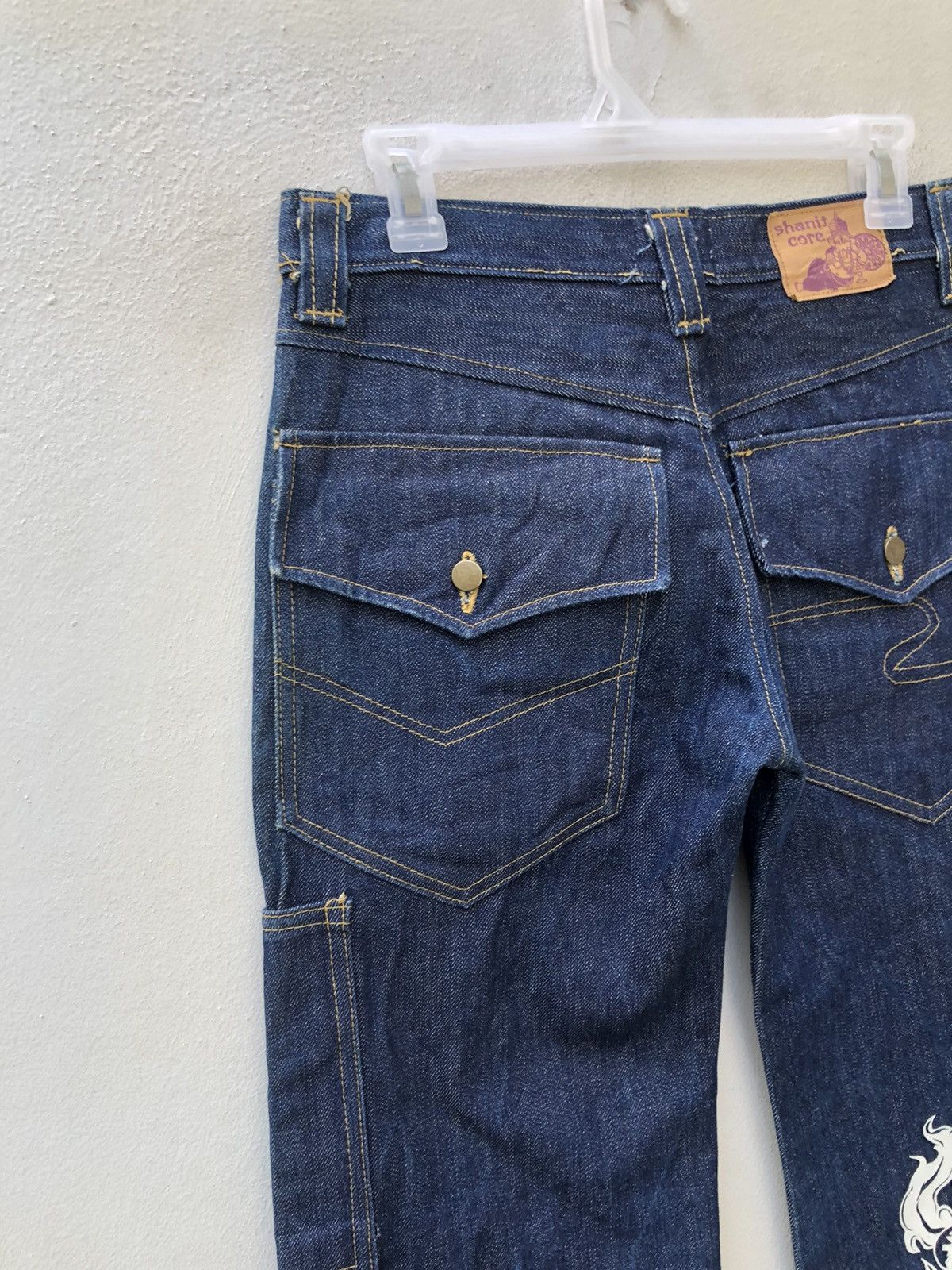 Vintage Vintage SHANIT CORE Japan Cargo Wide Leg Denim Jeans Size US 29 - 16 Thumbnail
