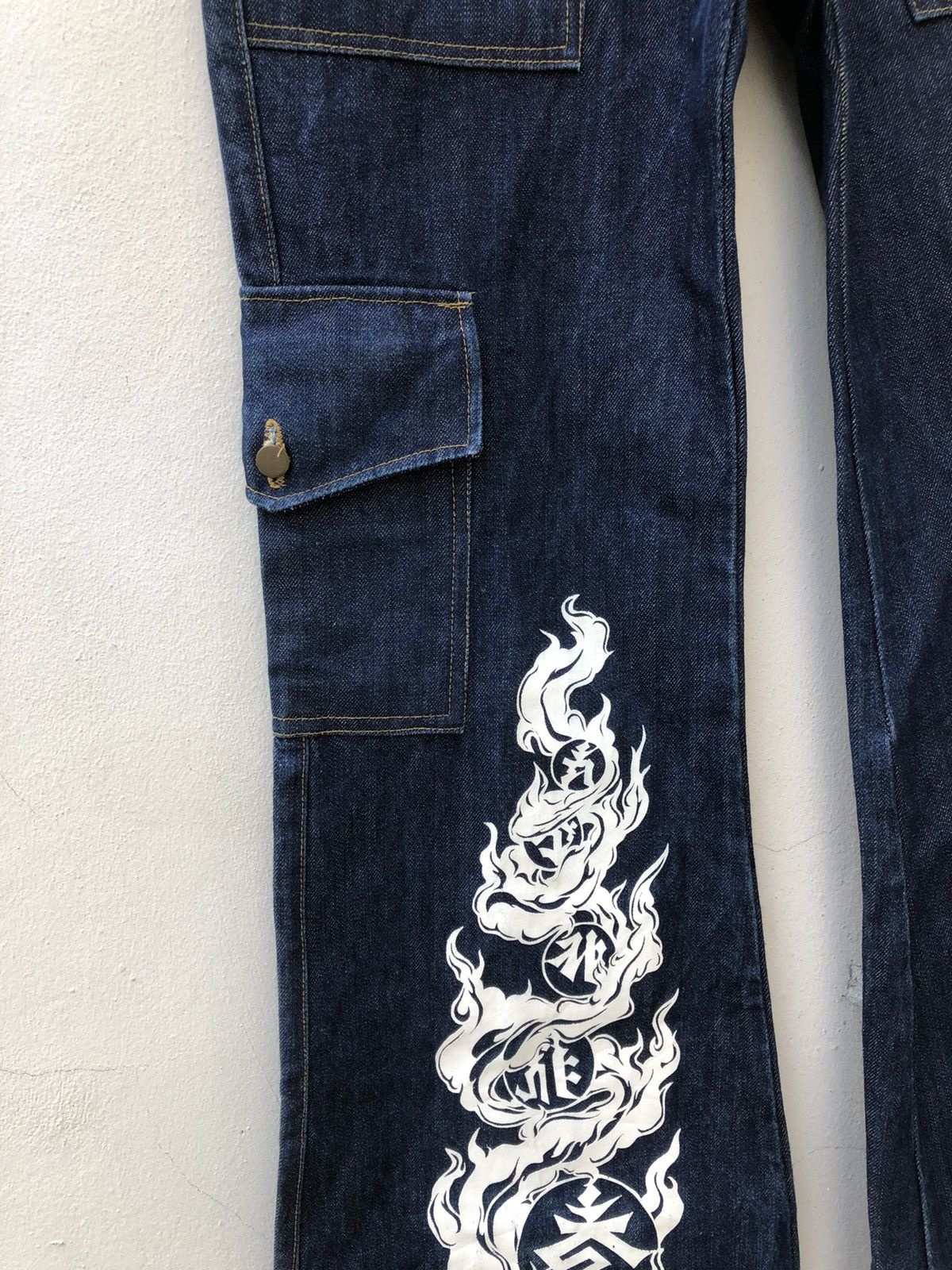Vintage Vintage SHANIT CORE Japan Cargo Wide Leg Denim Jeans Size US 29 - 9 Thumbnail