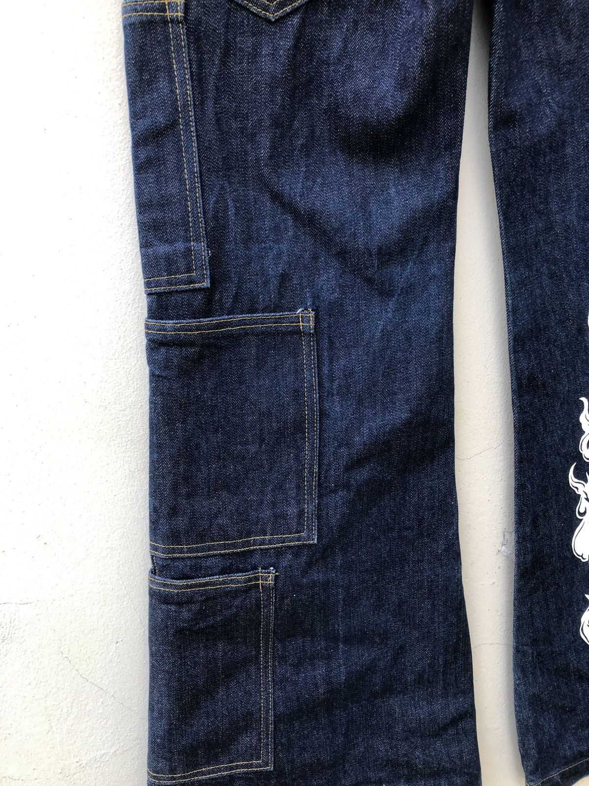 Vintage Vintage SHANIT CORE Japan Cargo Wide Leg Denim Jeans Size US 29 - 17 Thumbnail