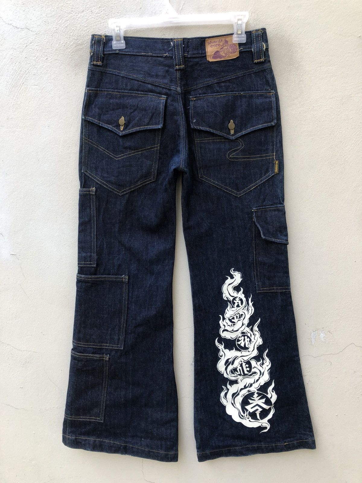 Vintage Vintage SHANIT CORE Japan Cargo Wide Leg Denim Jeans Size US 29 - 15 Thumbnail