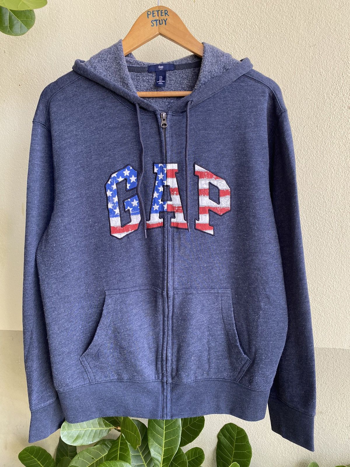 Gap GAP LOGO USA FLAG HOODIE SWEATER Size US L / EU 52-54 / 3 - 2 Thumbnail