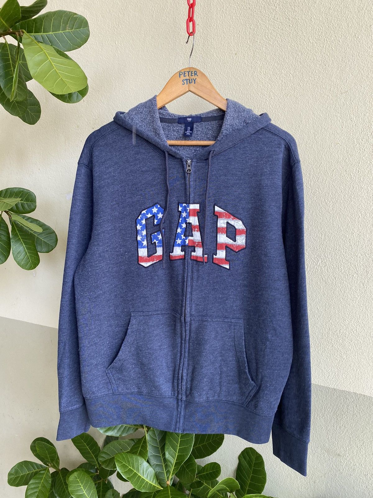 Gap GAP LOGO USA FLAG HOODIE SWEATER Size US L / EU 52-54 / 3 - 1 Thumbnail