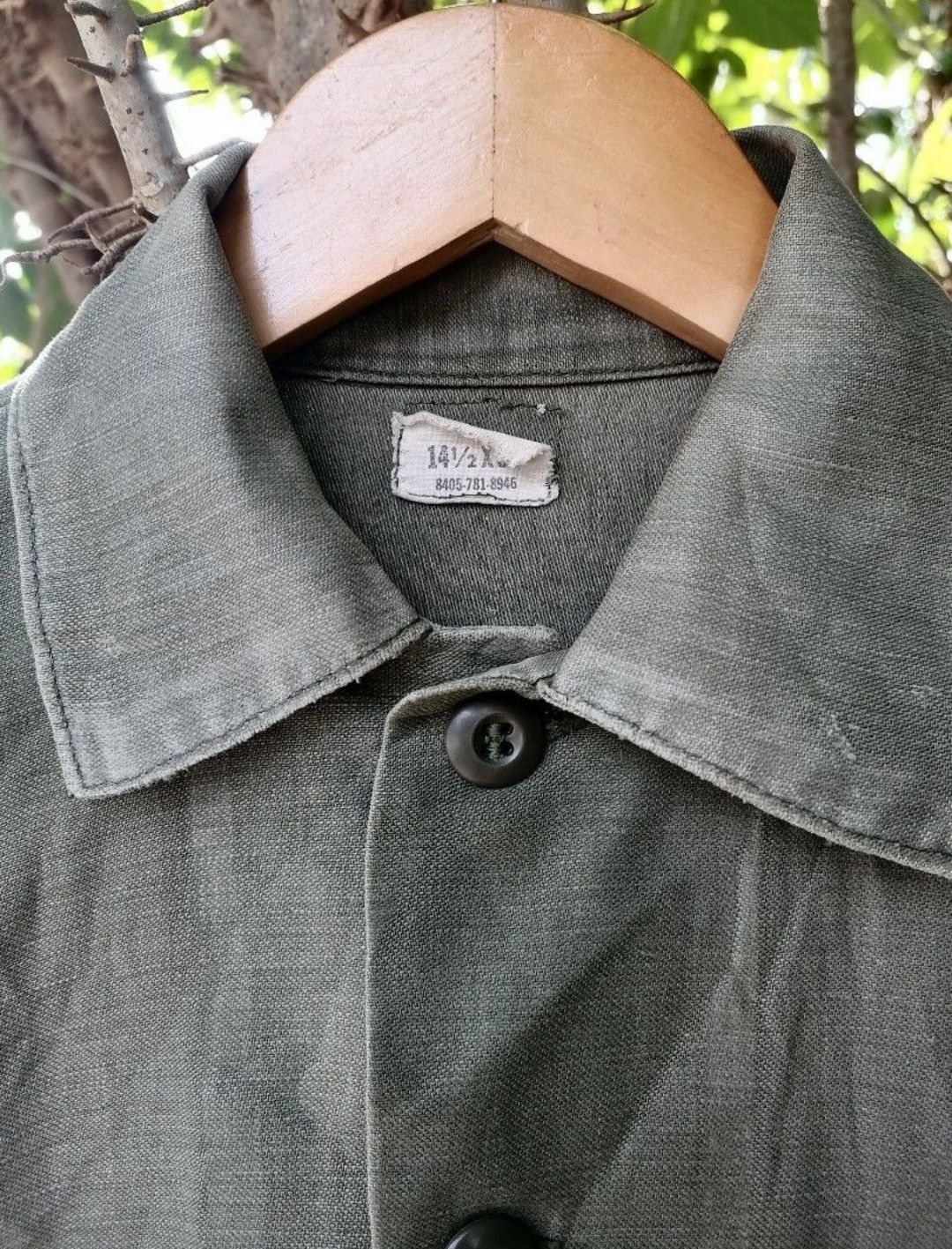 Vintage Vintage 80s US Marine Corps Sateen OG 107 Vietnam Era Size US M / EU 48-50 / 2 - 3 Thumbnail