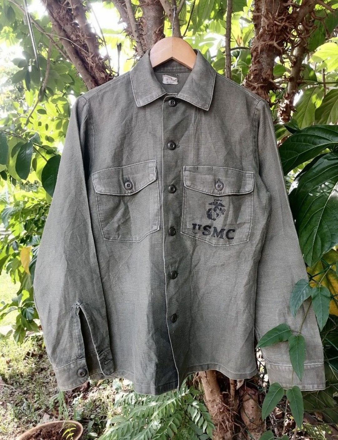 Vintage Vintage 80s US Marine Corps Sateen OG 107 Vietnam Era Size US M / EU 48-50 / 2 - 1 Thumbnail