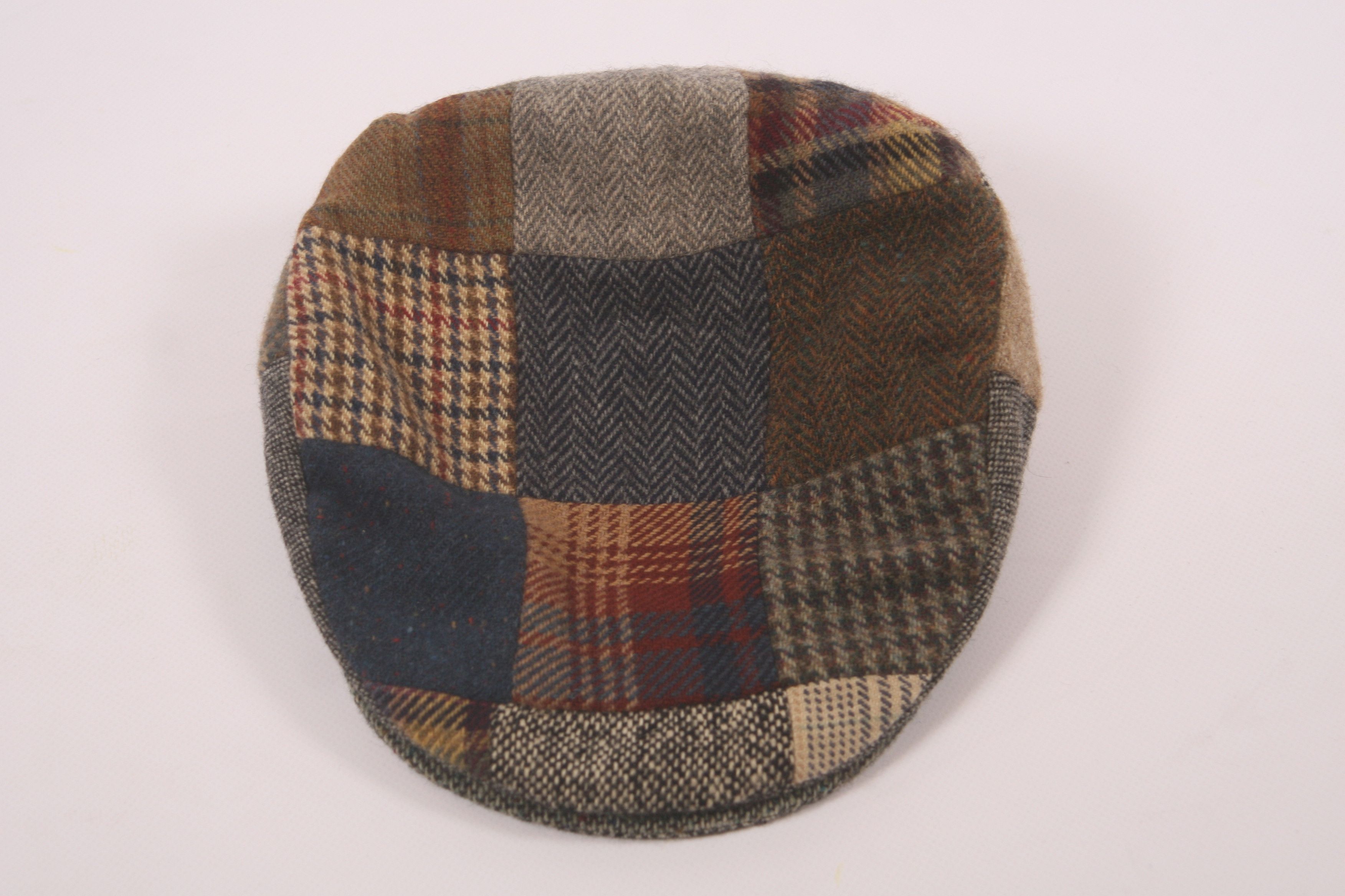 Donegal Tweed 80s Rare! Donegal Designers Patchwork Handcrafted Flat Cap Size ONE SIZE - 3 Thumbnail