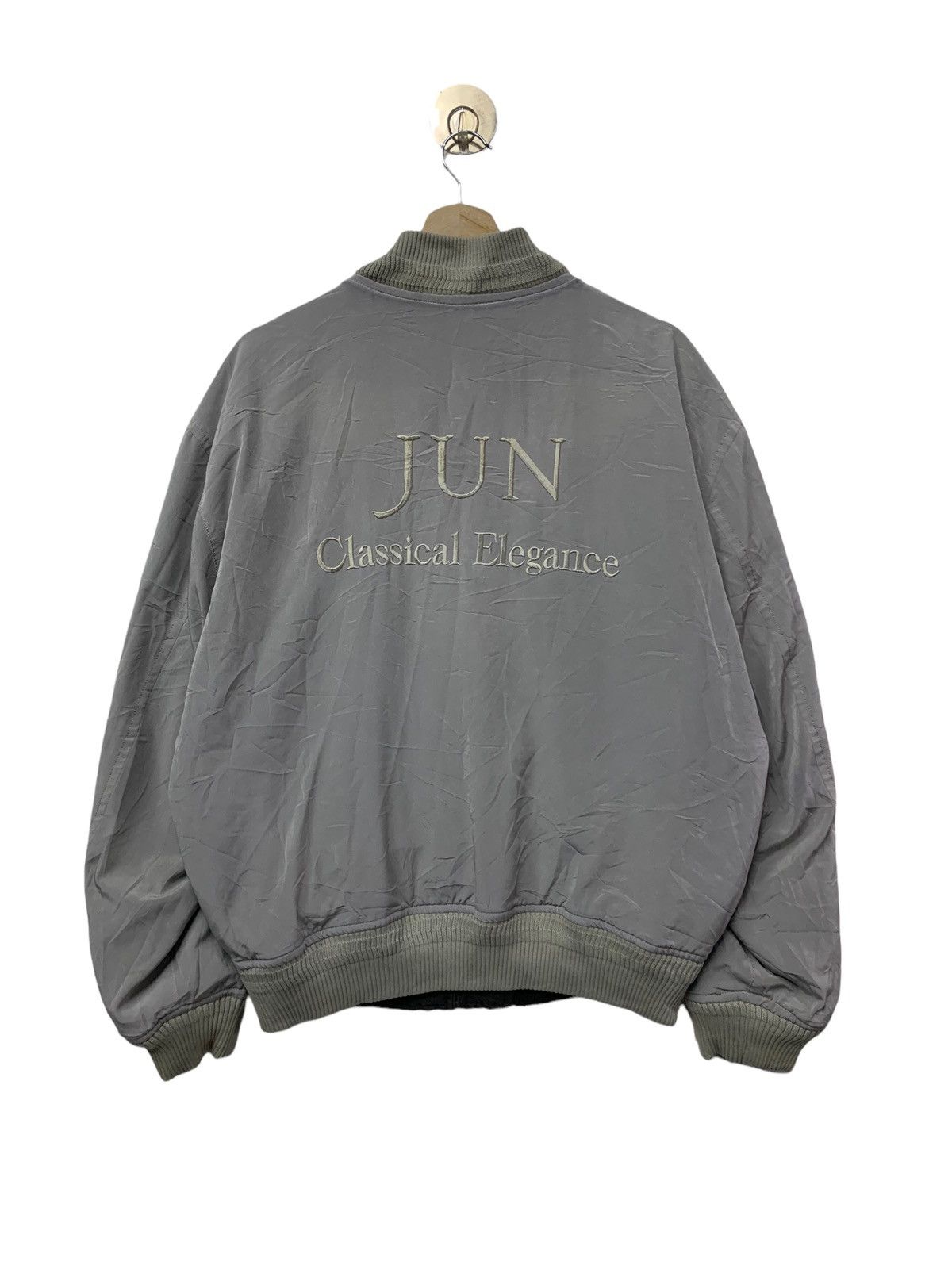 Japanese Brand 🔥JUN MEN EMBROIDERY REVERSIBLE BOMBERS JACKETS Size US L / EU 52-54 / 3 - 9 Thumbnail