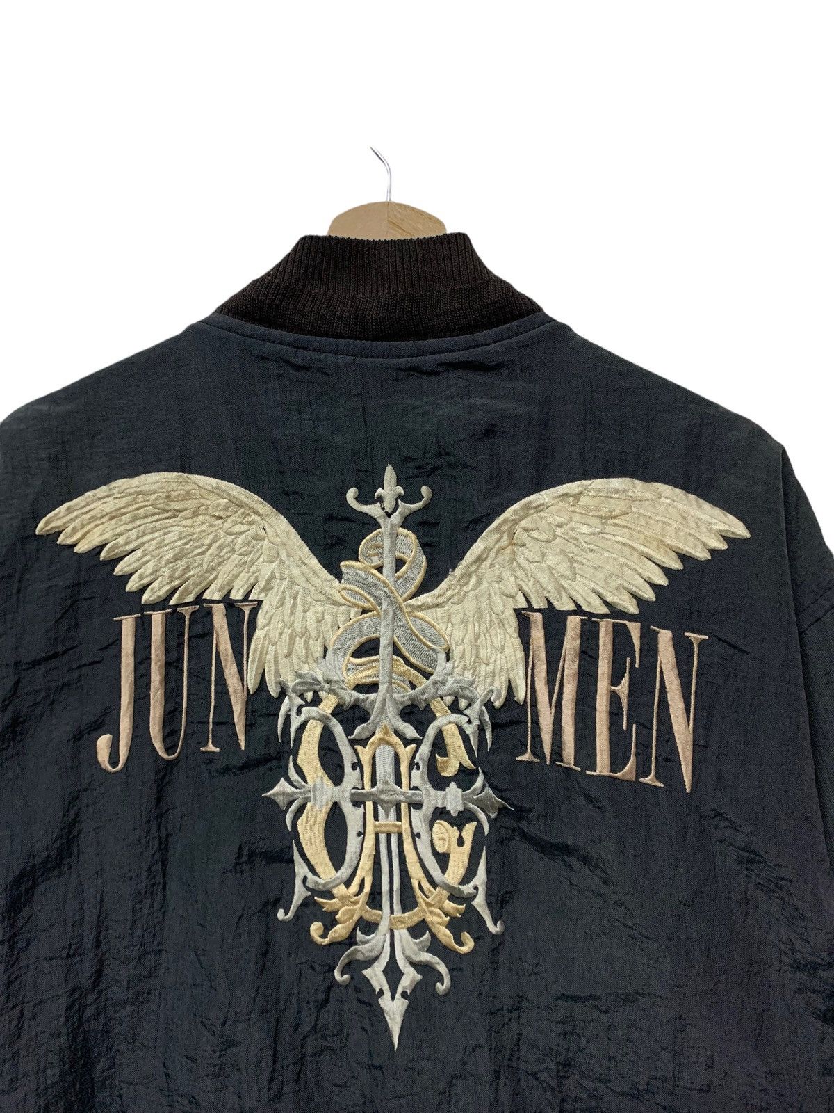 Japanese Brand 🔥JUN MEN EMBROIDERY REVERSIBLE BOMBERS JACKETS Size US L / EU 52-54 / 3 - 4 Thumbnail