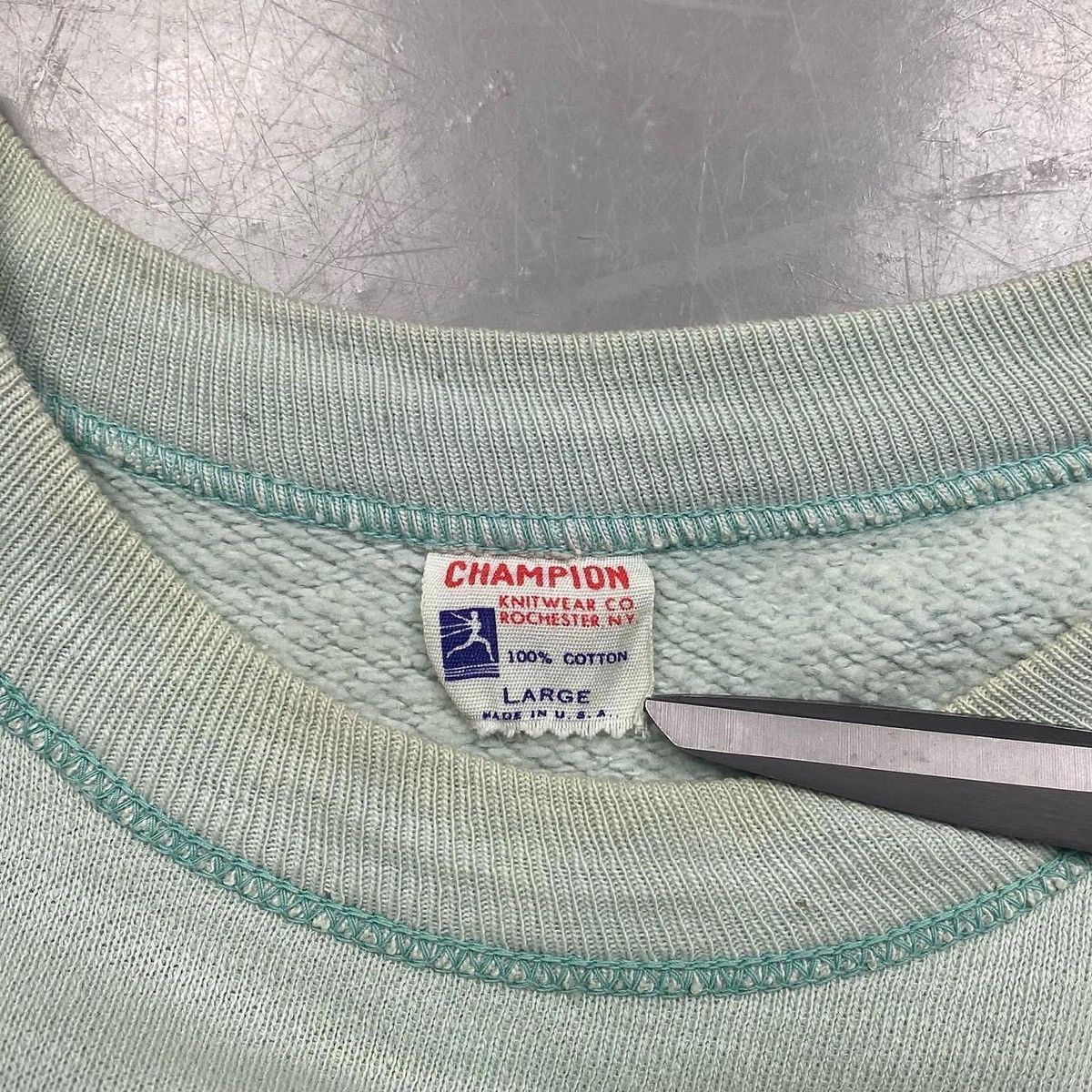 Champion × Vintage 50s Faded Champion ‘Charlotte College’ Crewneck Sweatshirt Size US L / EU 52-54 / 3 - 6 Thumbnail