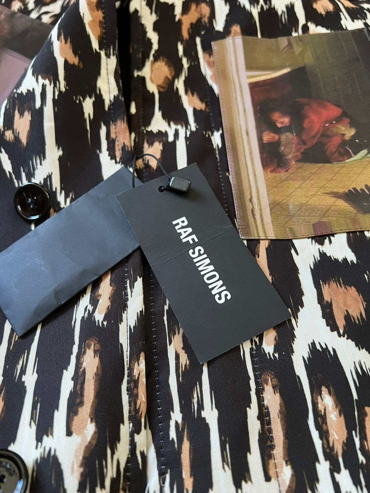 Raf Simons $5400 Blue Velvet Runway Leopard Car Coat Size US L / EU 52-54 / 3 - 13 Thumbnail