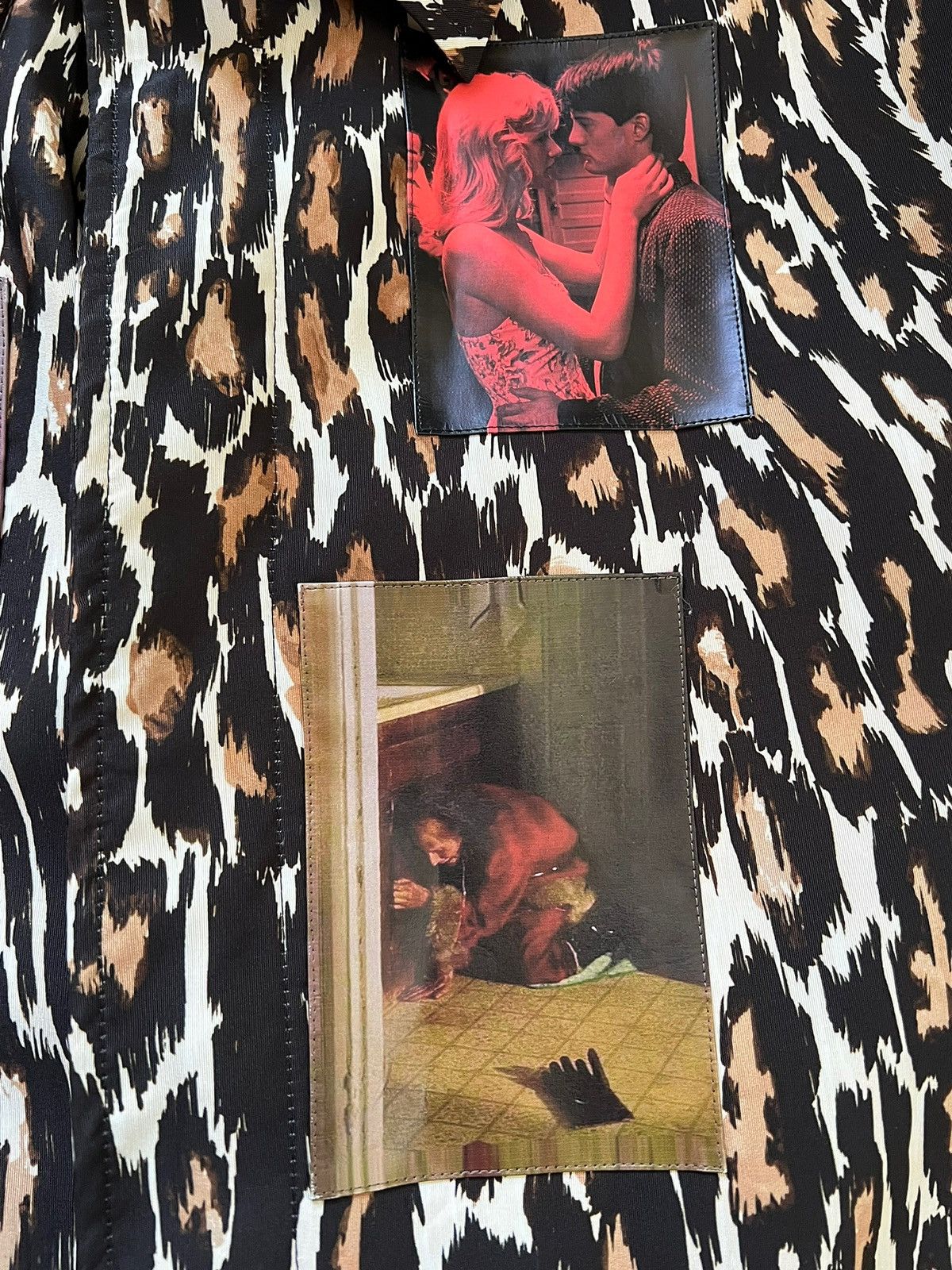Raf Simons $5400 Blue Velvet Runway Leopard Car Coat Size US L / EU 52-54 / 3 - 5 Thumbnail