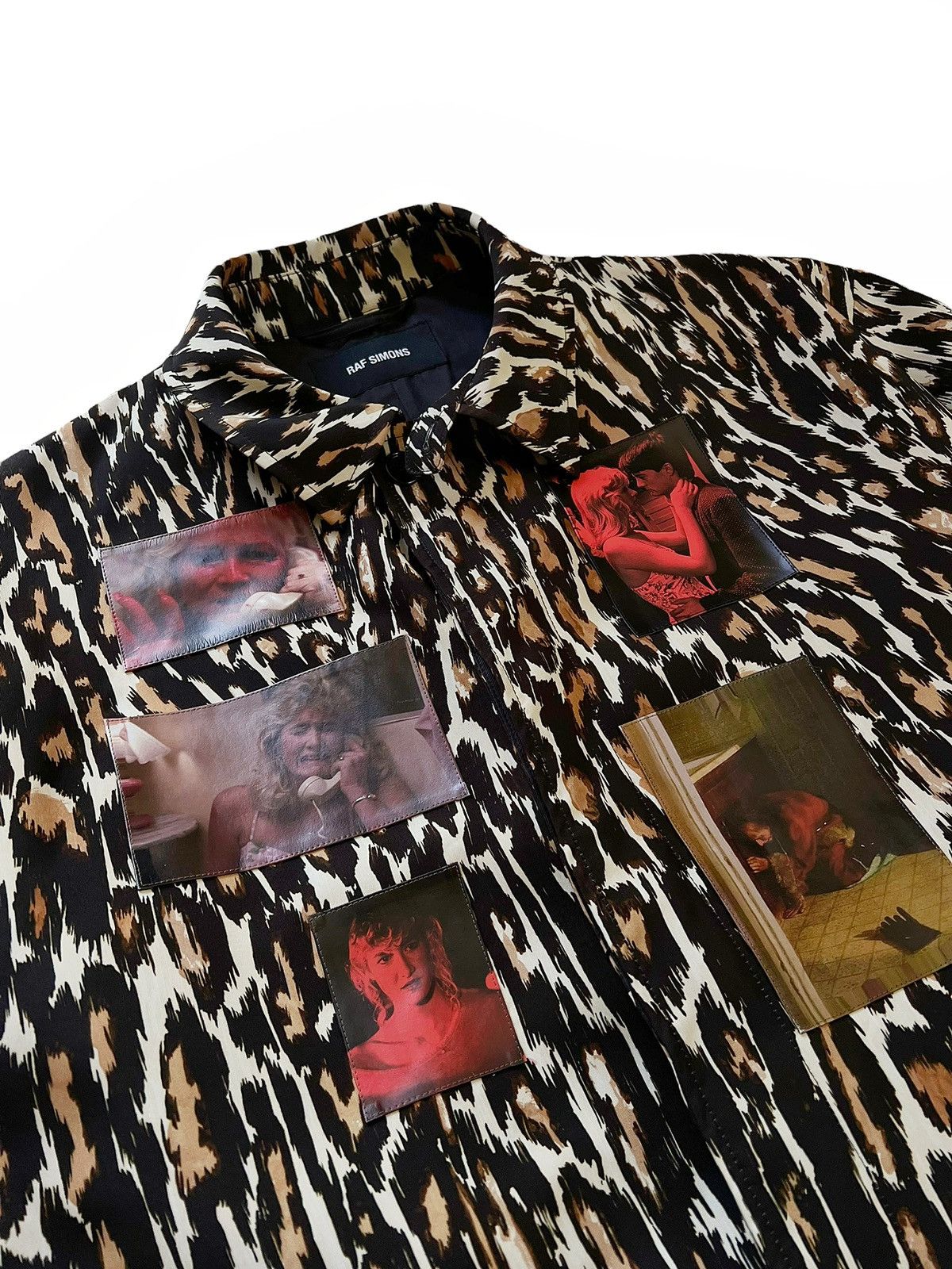 Raf Simons $5400 Blue Velvet Runway Leopard Car Coat Size US L / EU 52-54 / 3 - 4 Thumbnail