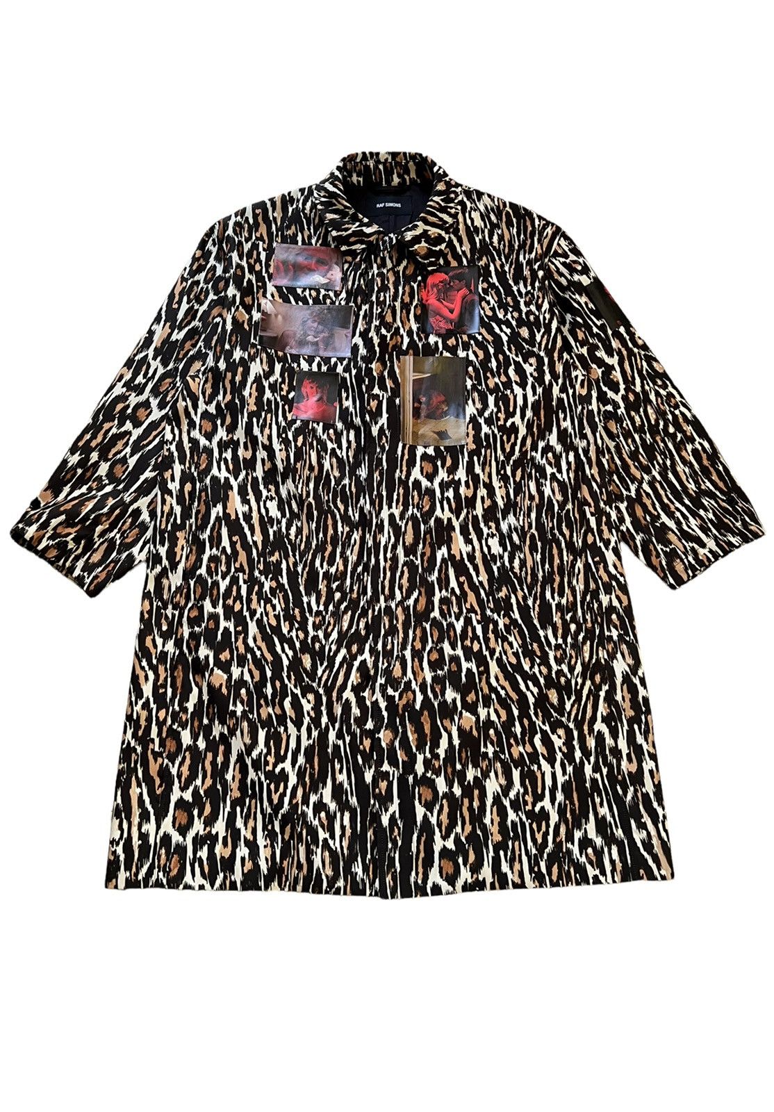 Raf Simons $5400 Blue Velvet Runway Leopard Car Coat Size US L / EU 52-54 / 3 - 2 Thumbnail