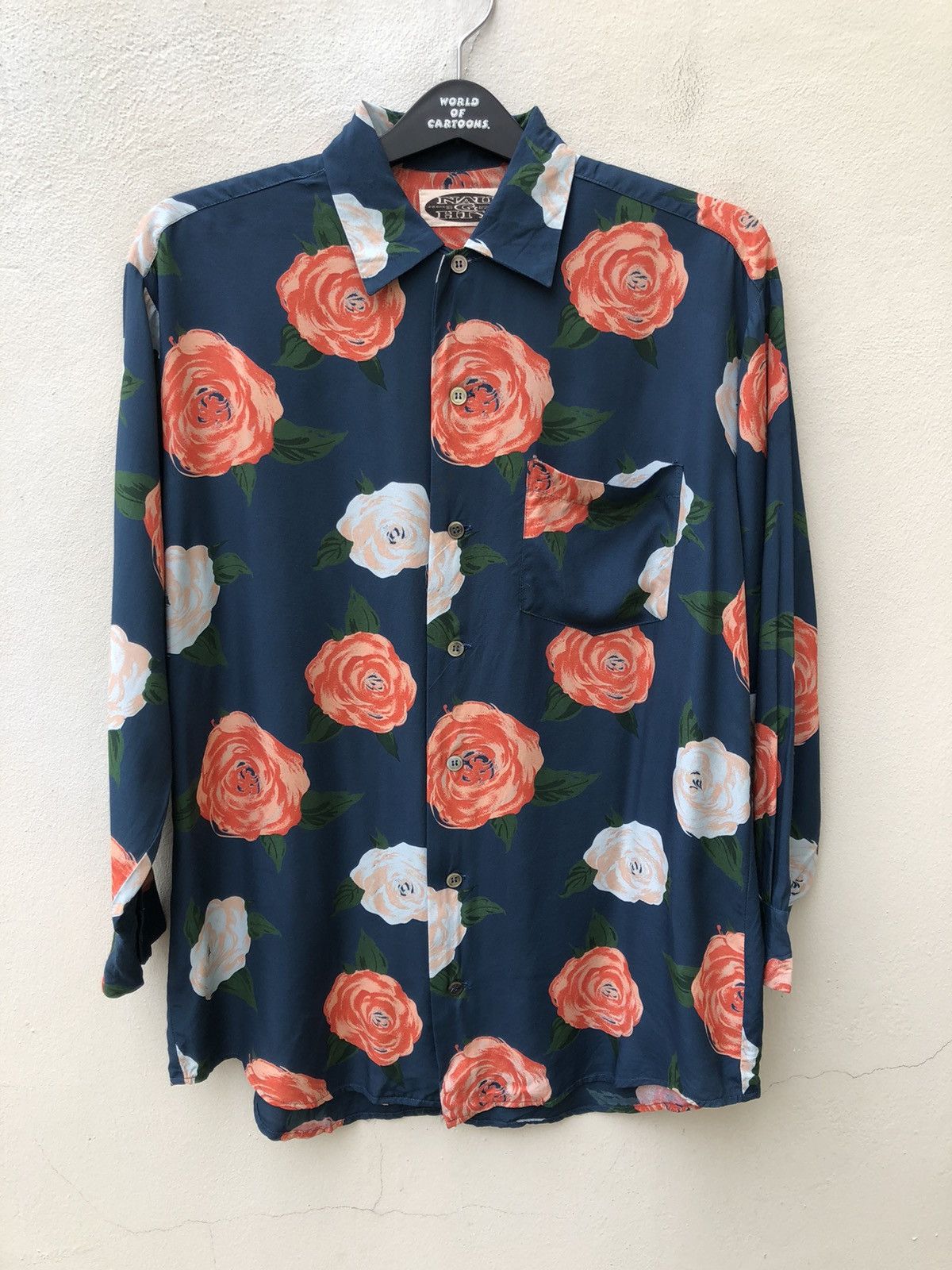 Other Vintage Naughty Japan Roses Long Sleeve Rayon Shirt Size US M / EU 48-50 / 2 - 6 Thumbnail