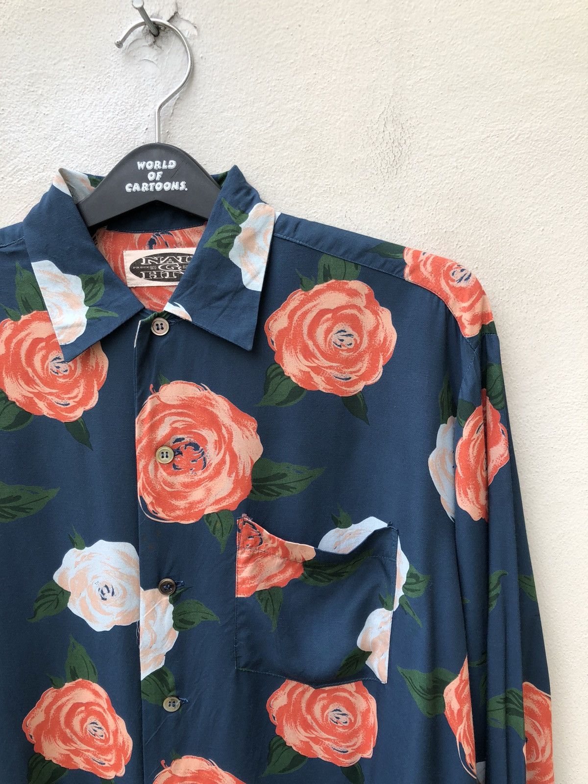 Other Vintage Naughty Japan Roses Long Sleeve Rayon Shirt Size US M / EU 48-50 / 2 - 8 Thumbnail