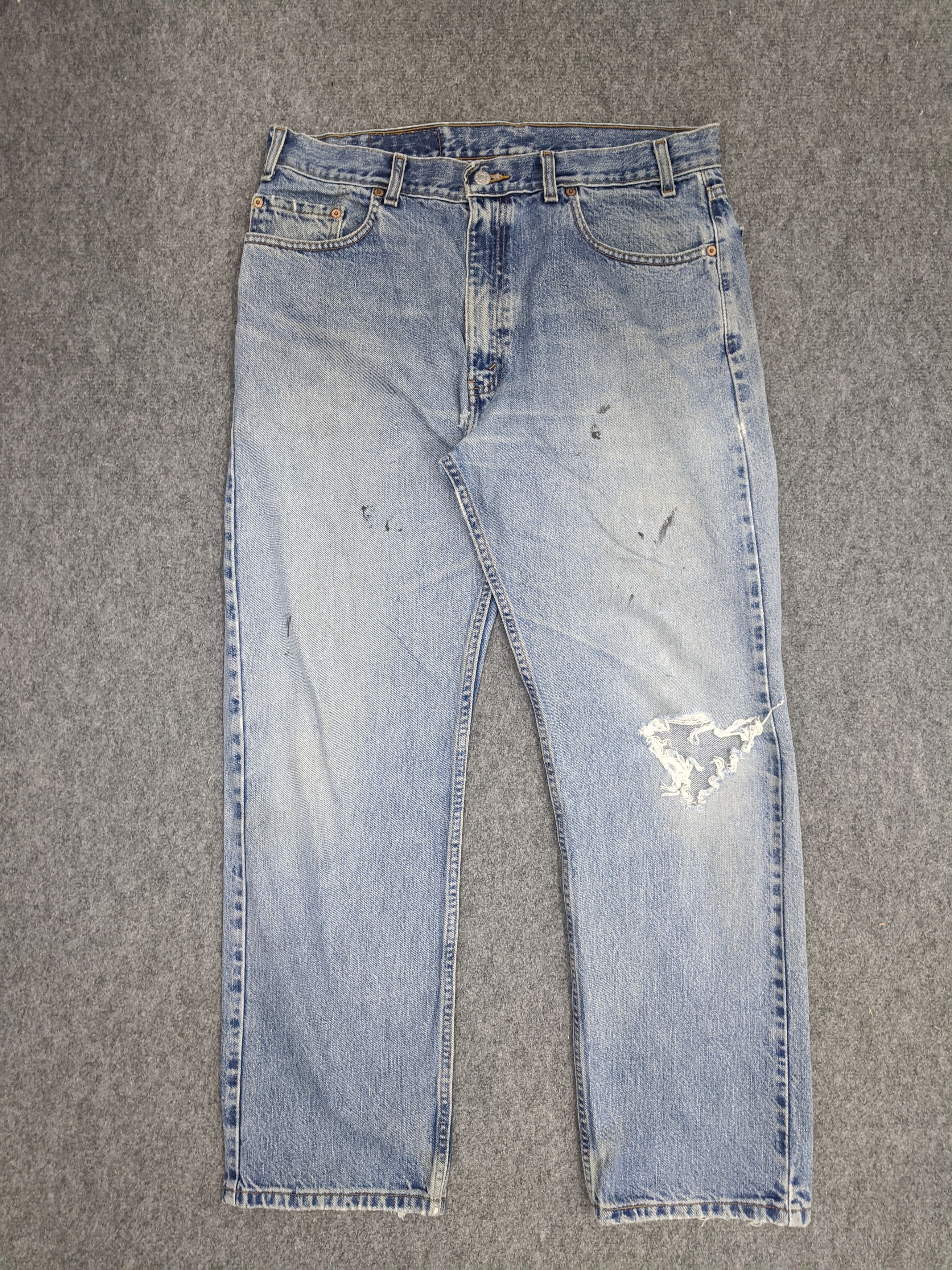 Levi's × Vintage Vintage Levis 505 Light Wash Ripped Jeans DP0923 Size US 36 / EU 52 - 1 Thumbnail