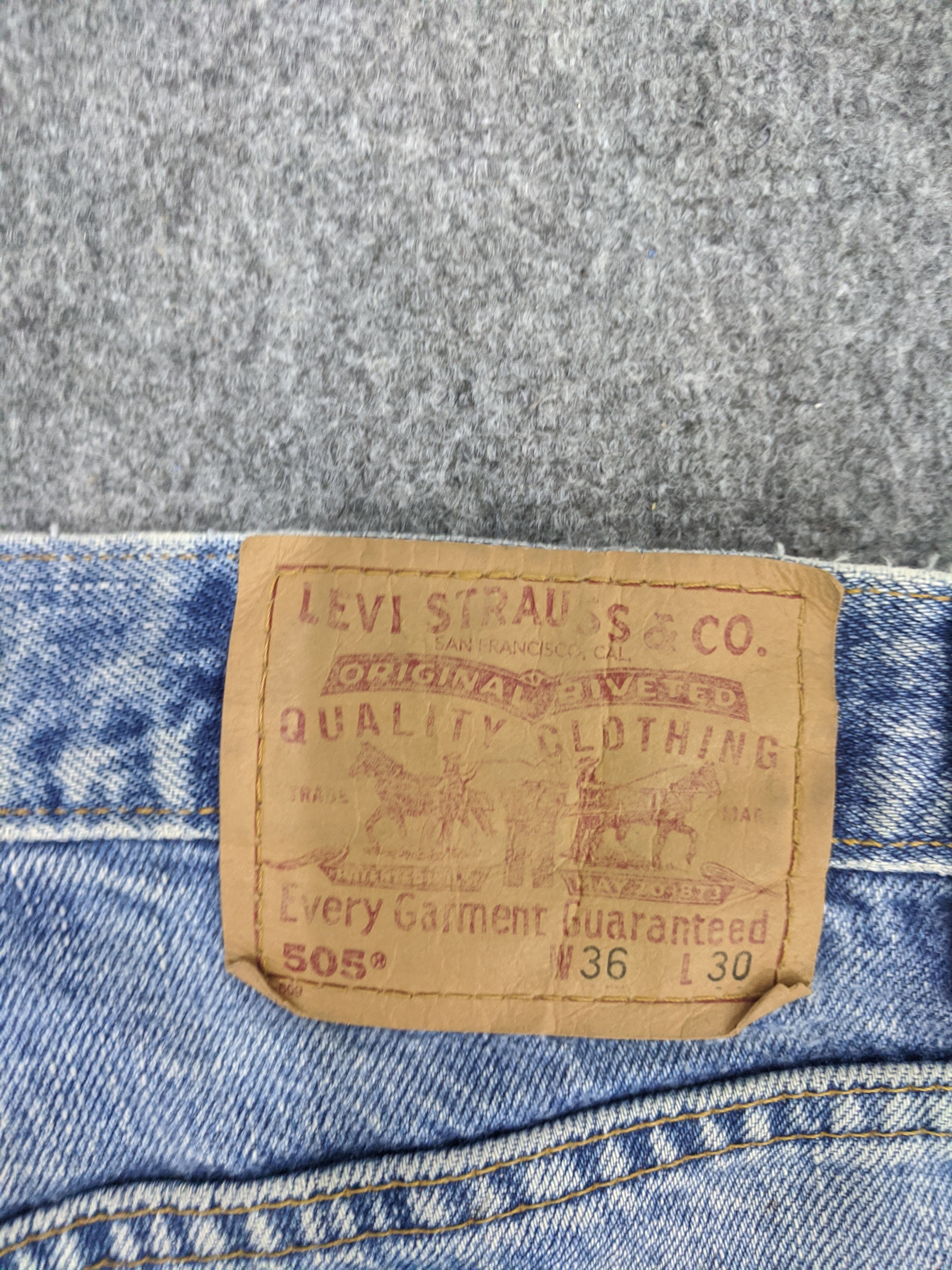 Levi's × Vintage Vintage Levis 505 Light Wash Ripped Jeans DP0923 Size US 36 / EU 52 - 5 Thumbnail