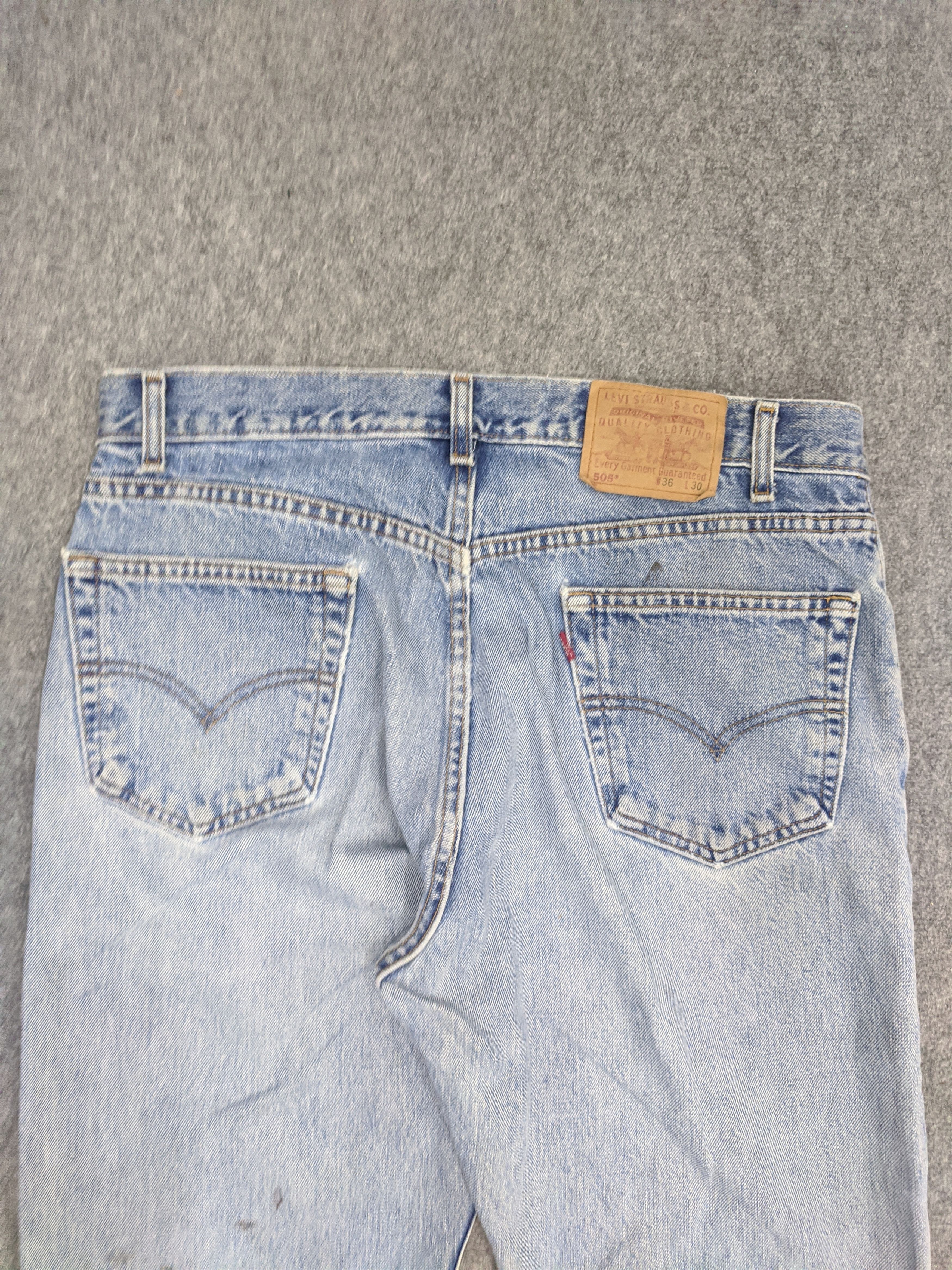 Levi's × Vintage Vintage Levis 505 Light Wash Ripped Jeans DP0923 Size US 36 / EU 52 - 4 Thumbnail