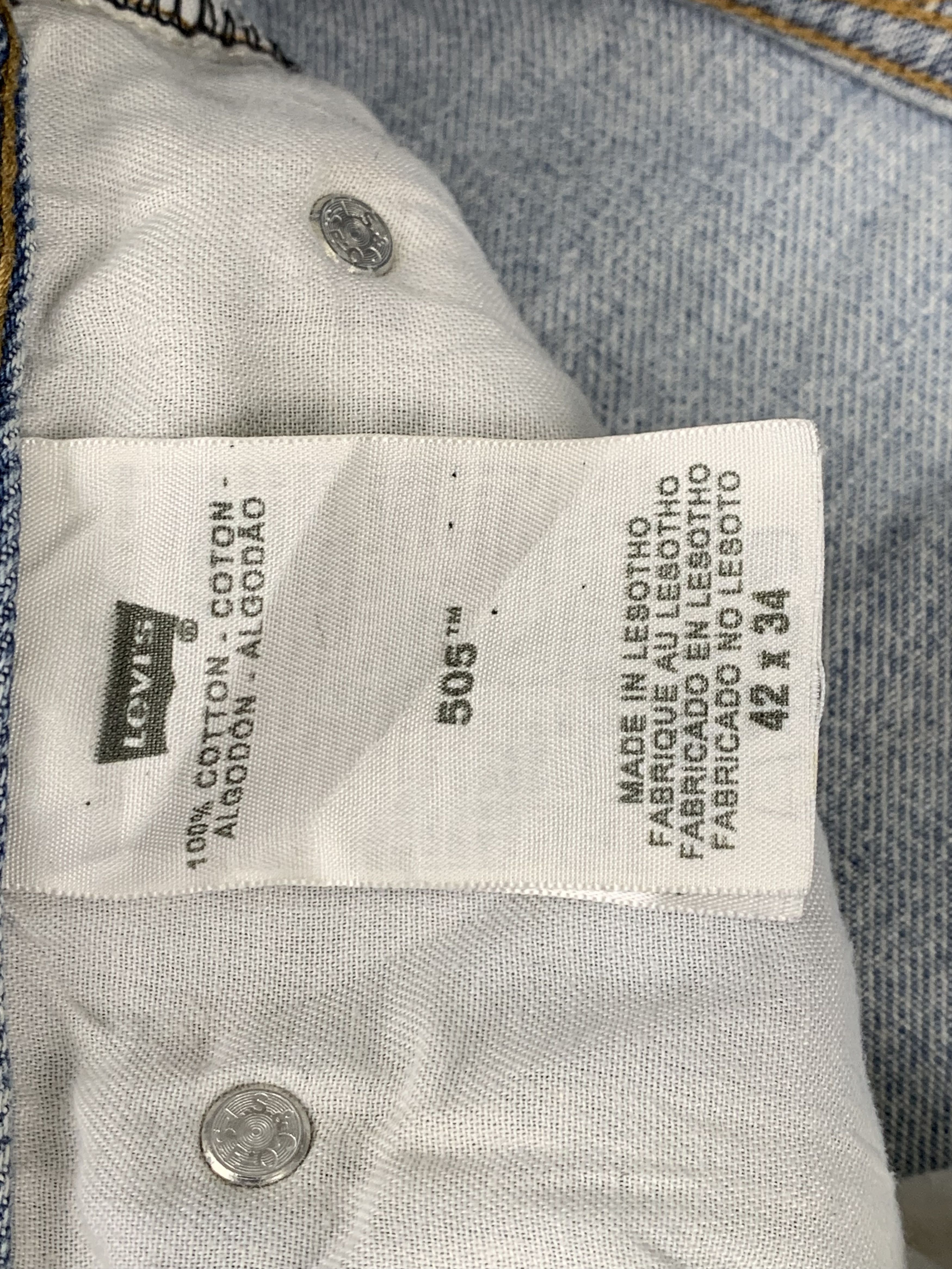 Levi's Vintage Levis 505 Light Wash Jeans DP1804 Size US 44 / EU 60 - 8 Thumbnail