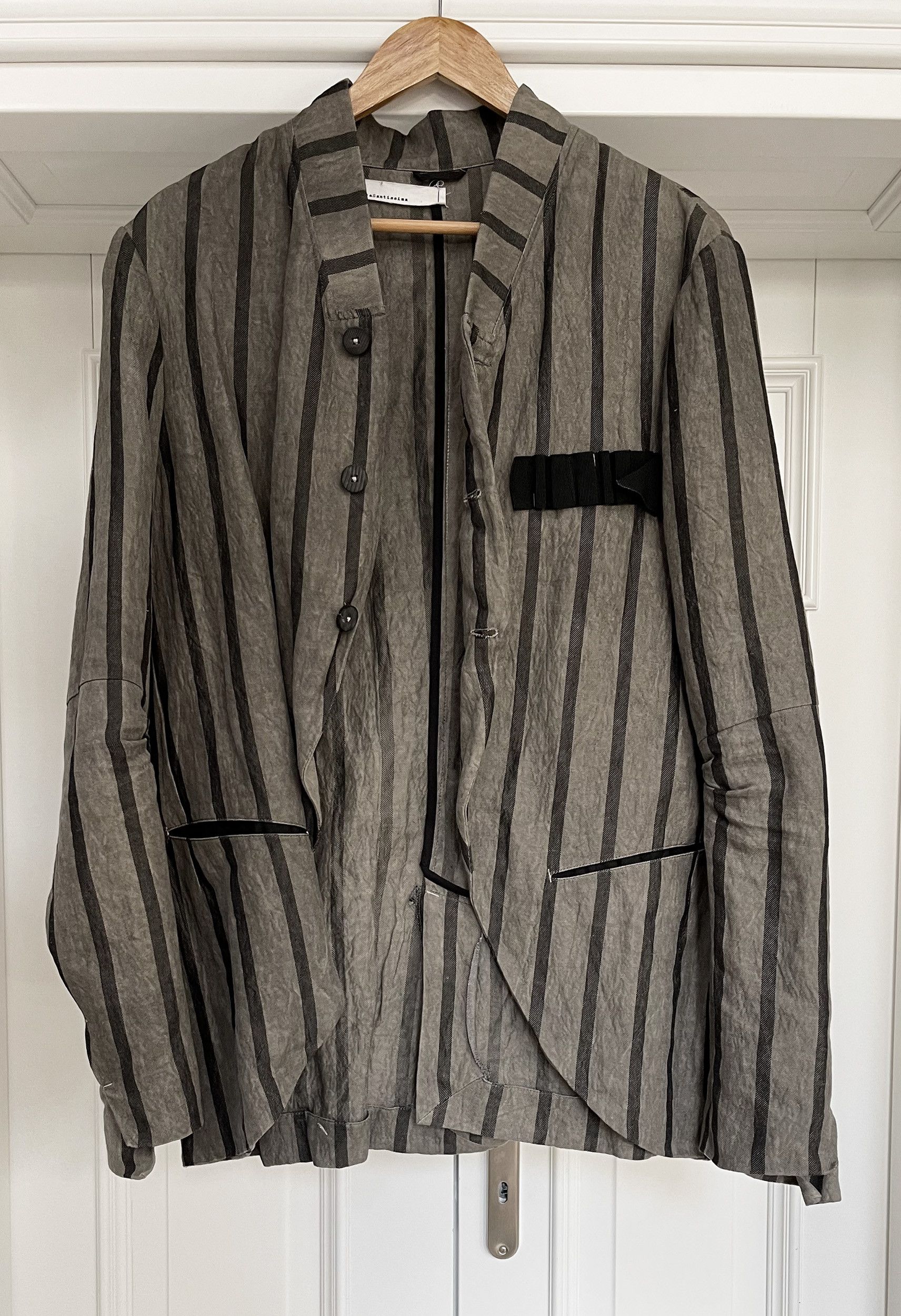 Nostra Santissima Nostra Santissima cotton/true hemp striped blazer jacket Size US M / EU 48-50 / 2 - 2 Thumbnail