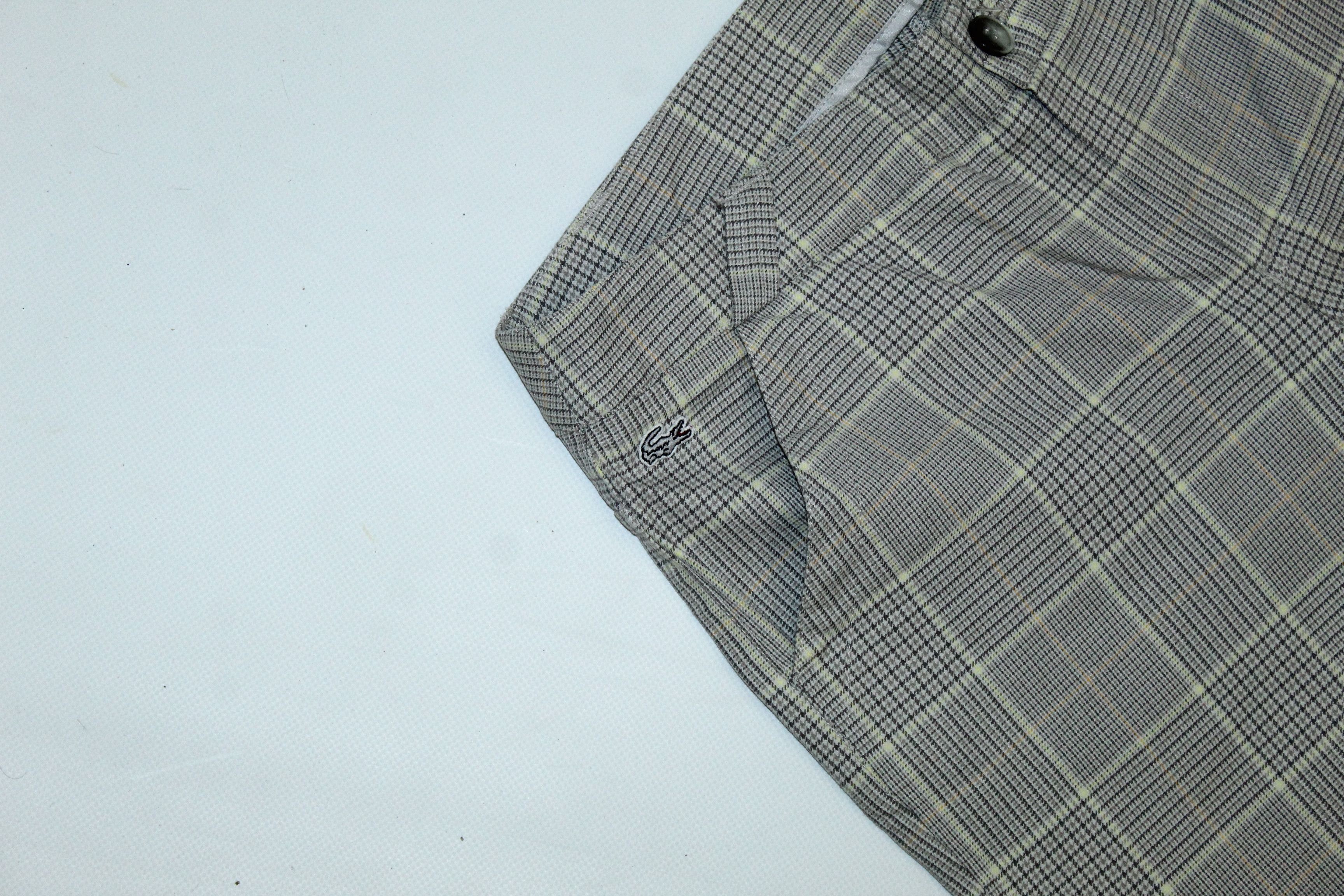 Lacoste 🔥 VTG 🔥 Lacoste Silver Crocodile Straight Checkered Pants Size US 31 - 5 Thumbnail