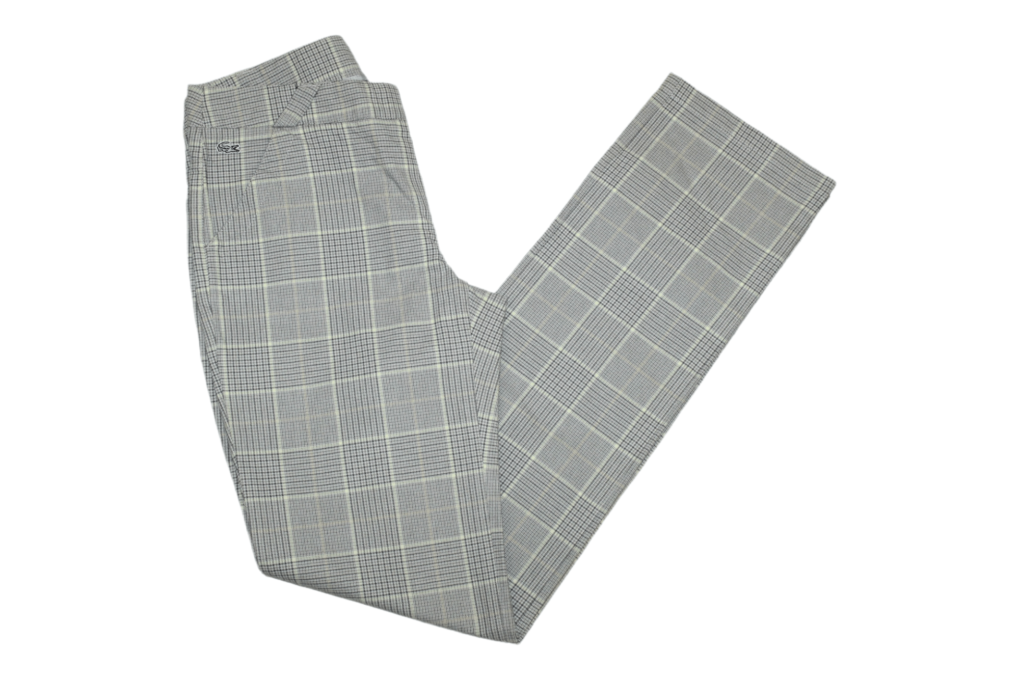 Lacoste 🔥 VTG 🔥 Lacoste Silver Crocodile Straight Checkered Pants Size US 31 - 1 Thumbnail