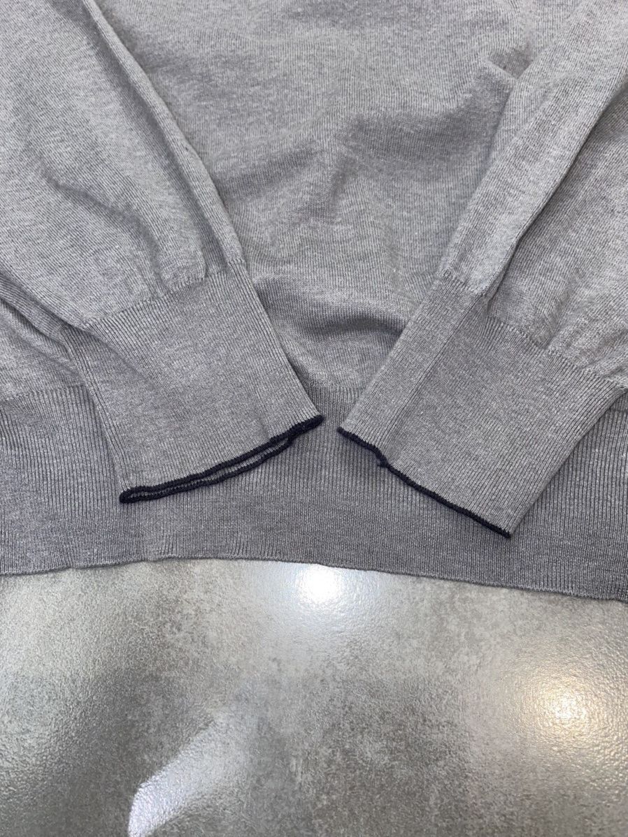 Brunello Cucinelli Brunello Cucinelli Gray V-Neck Sweater Size US XL / EU 56 / 4 - 10 Thumbnail