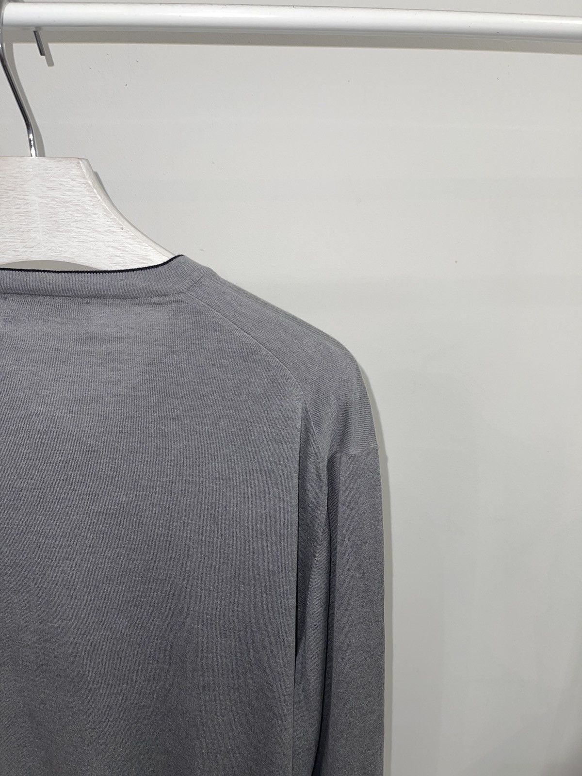 Brunello Cucinelli Brunello Cucinelli Gray V-Neck Sweater Size US XL / EU 56 / 4 - 5 Thumbnail