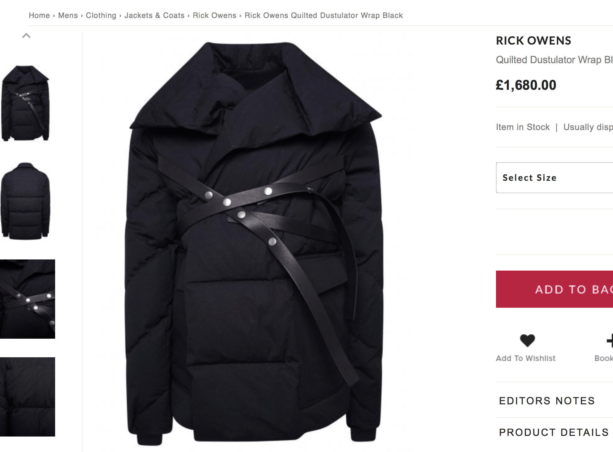 Rick Owens Rare, Bondage Down Filled Parka Size US M / EU 48-50 / 2 - 6 Thumbnail