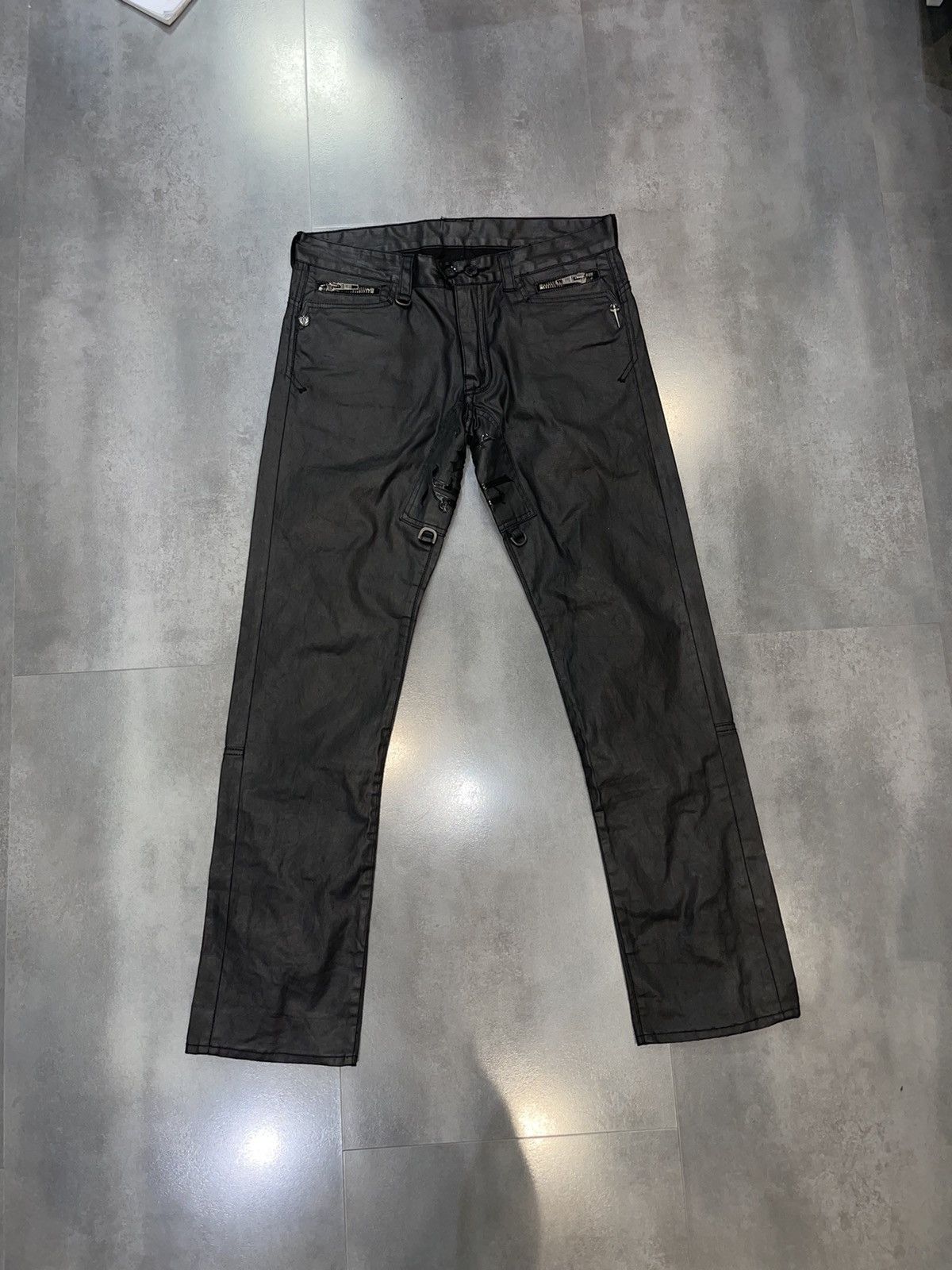 Faith Connexion Faith Connection Chrome Hearts Like Waxed Zipped Denim Size US 34 / EU 50 - 3 Thumbnail
