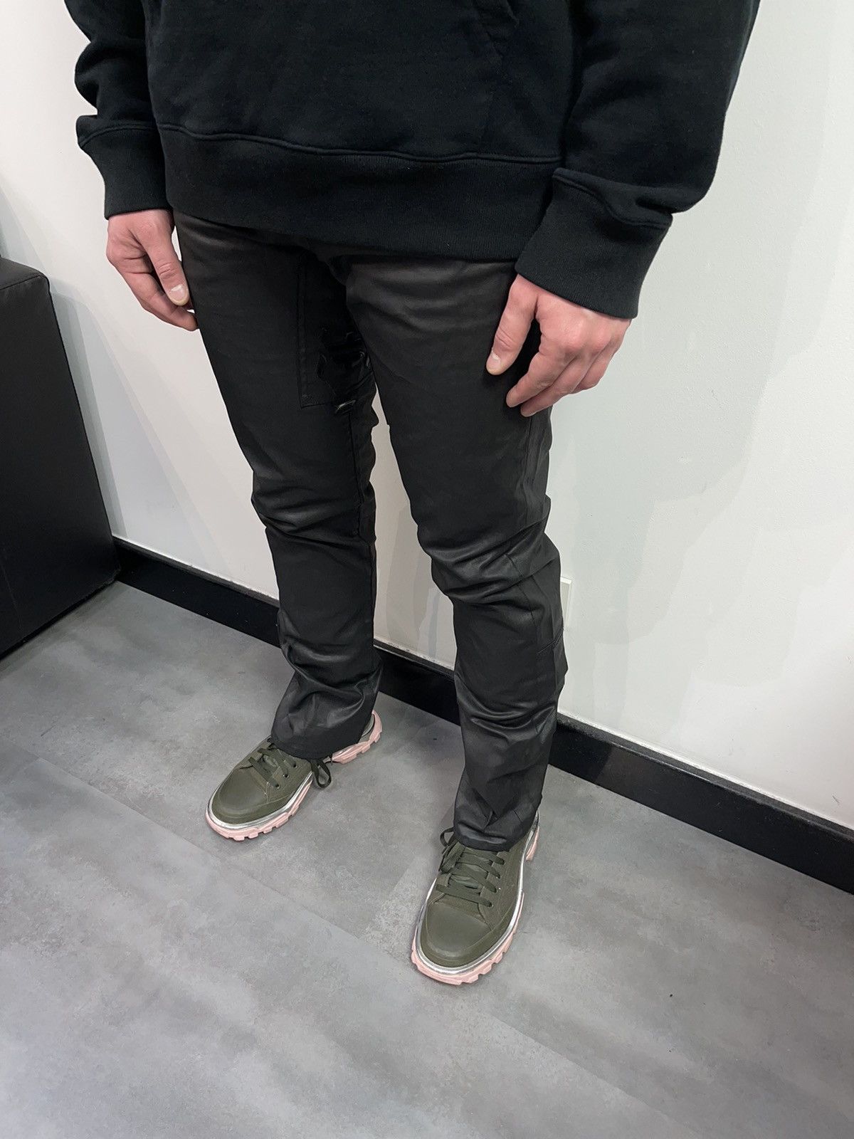 Faith Connexion Faith Connection Chrome Hearts Like Waxed Zipped Denim Size US 34 / EU 50 - 7 Thumbnail