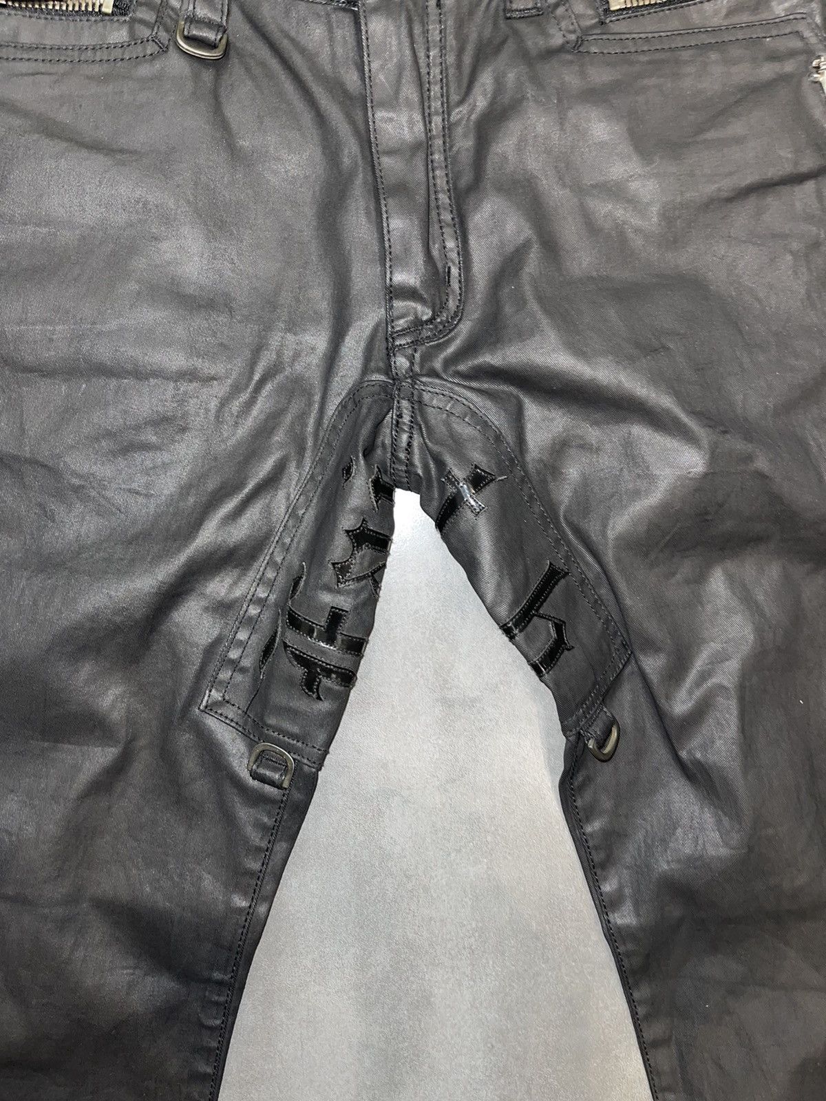Faith Connexion Faith Connection Chrome Hearts Like Waxed Zipped Denim Size US 34 / EU 50 - 5 Thumbnail