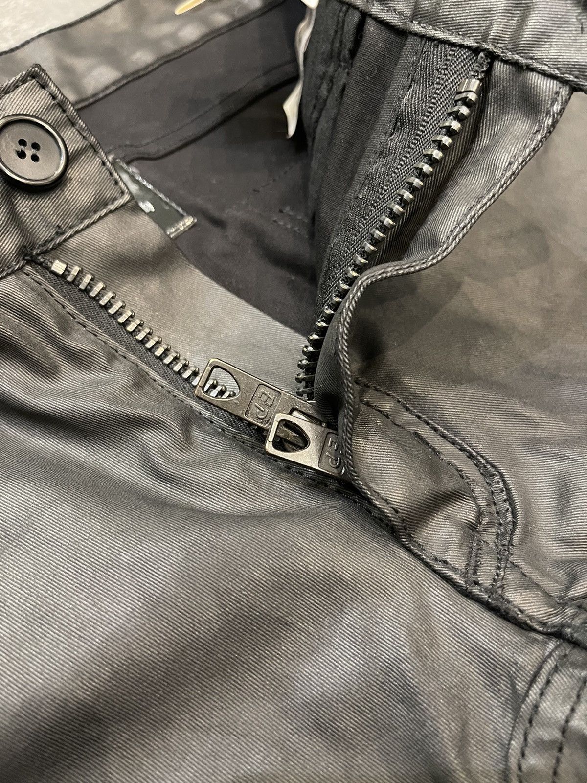 Faith Connexion Faith Connection Chrome Hearts Like Waxed Zipped Denim Size US 34 / EU 50 - 19 Thumbnail