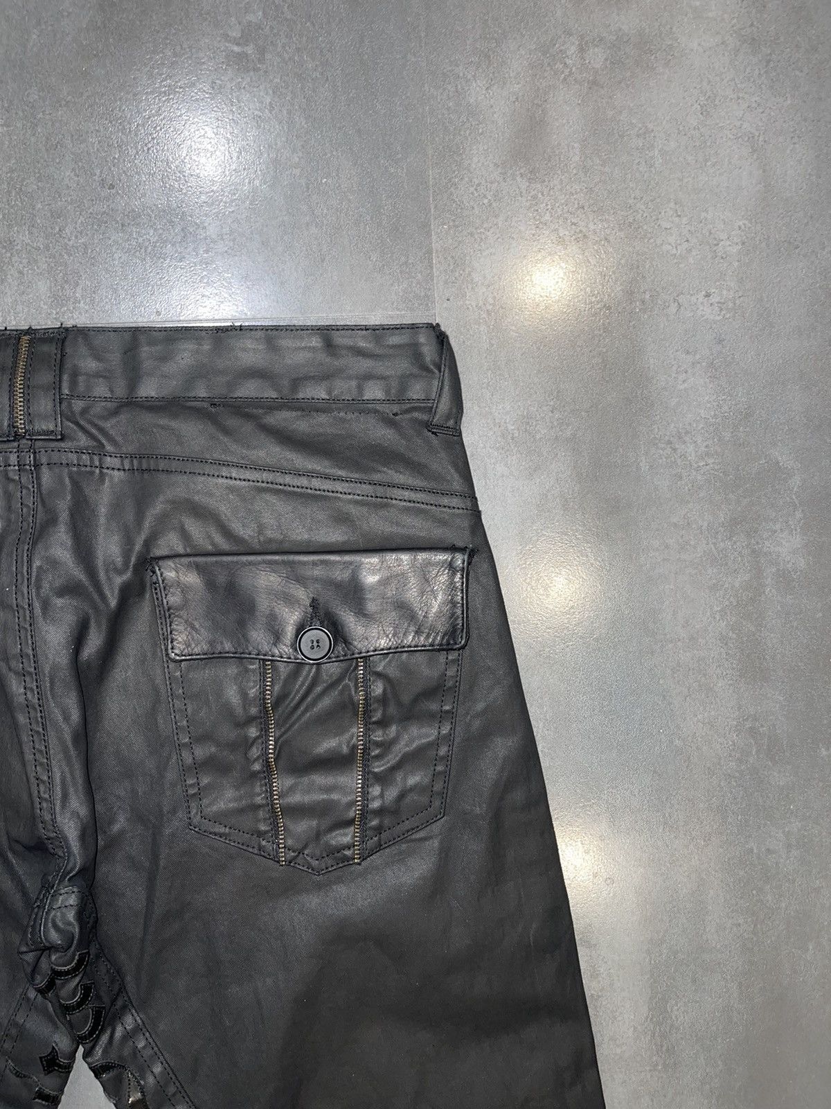 Faith Connexion Faith Connection Chrome Hearts Like Waxed Zipped Denim Size US 34 / EU 50 - 2 Thumbnail