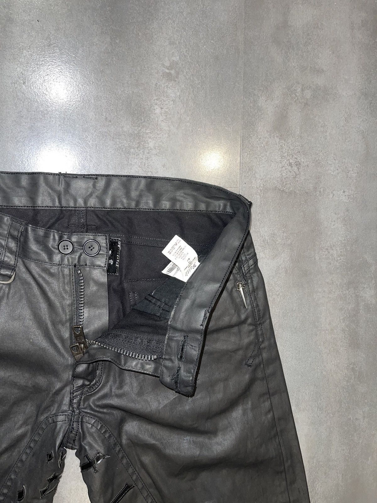 Faith Connexion Faith Connection Chrome Hearts Like Waxed Zipped Denim Size US 34 / EU 50 - 20 Thumbnail