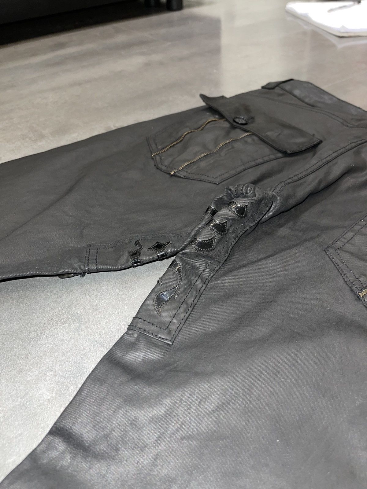 Faith Connexion Faith Connection Chrome Hearts Like Waxed Zipped Denim Size US 34 / EU 50 - 18 Thumbnail